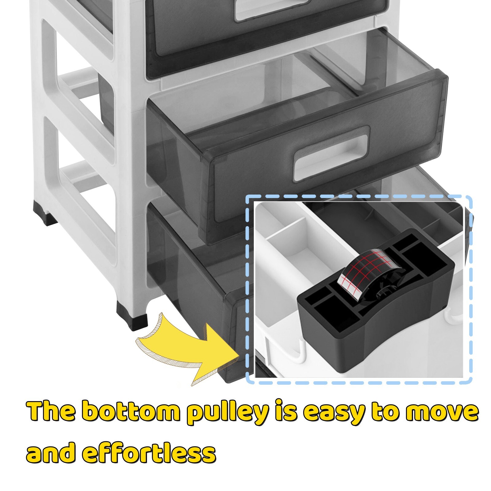 6-Drawer Floor Stand Organizer,Office Storage Box,Bathroom,Copy Data Storage