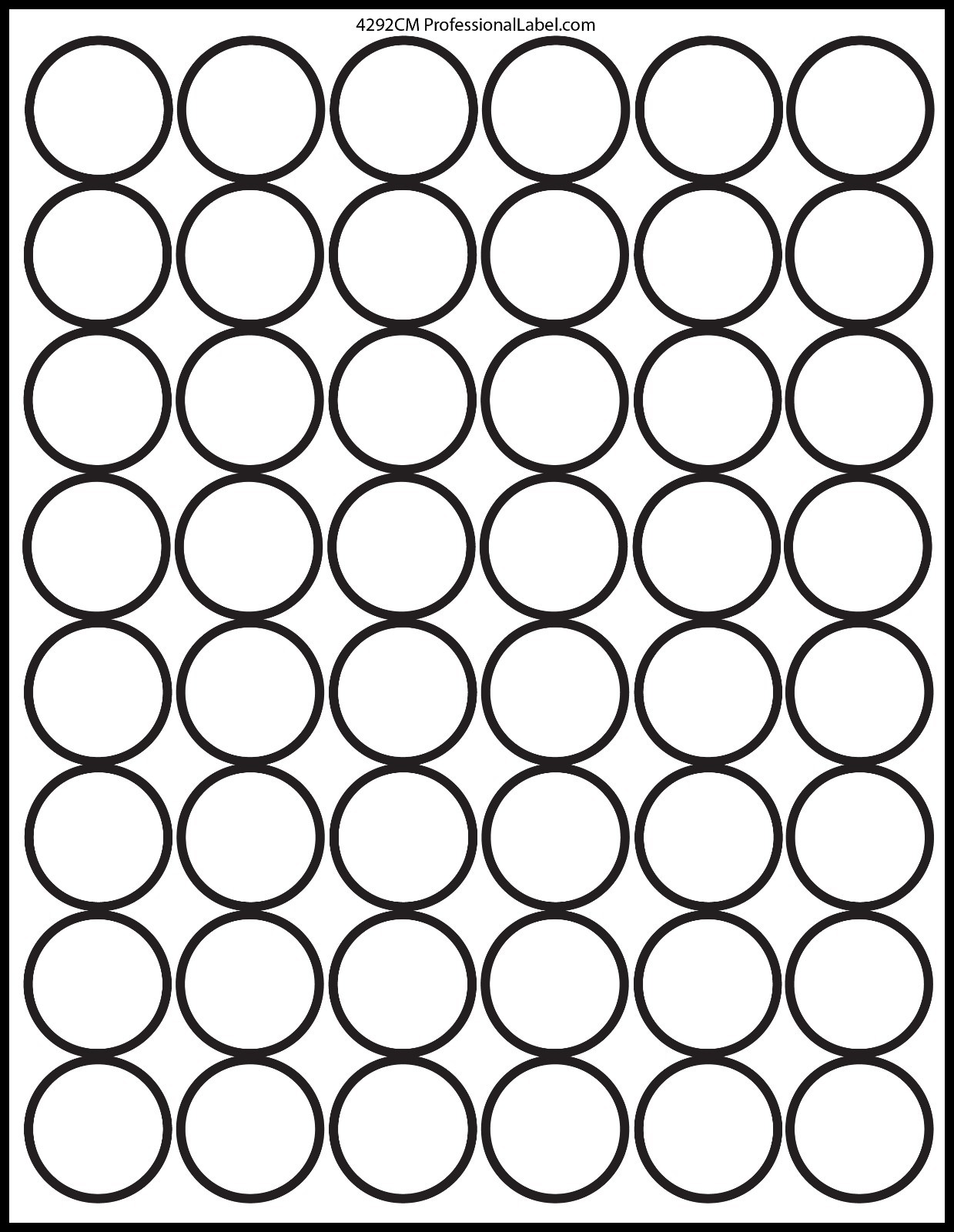 Clear Round Stickers 1.25 inch 1 1/4" Box Seals Labels 4292CM 50 Sheets