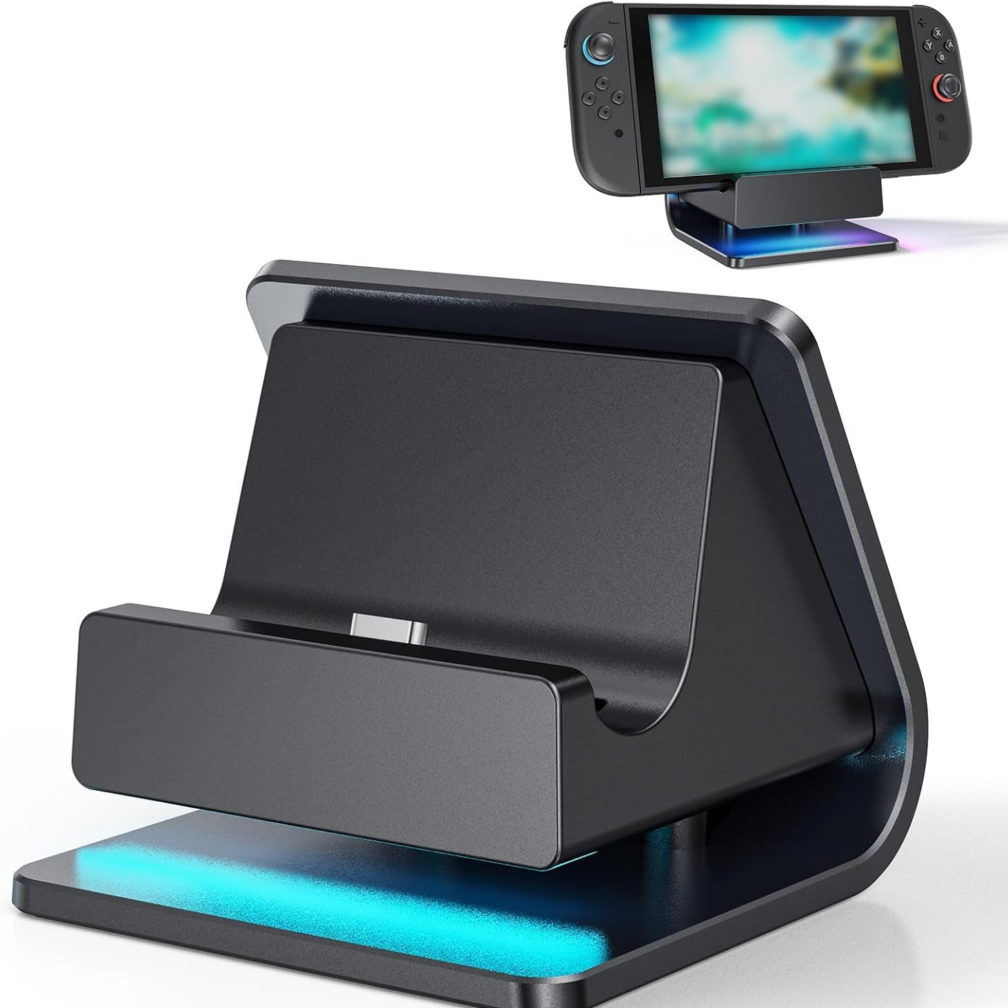 Portable Charging Dock Stand for Nintendo Switch 2 with RGB Lighting