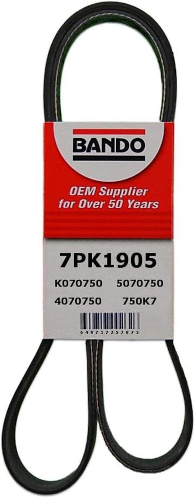 7PK1905 OEM Quality Serpentine Belt Black