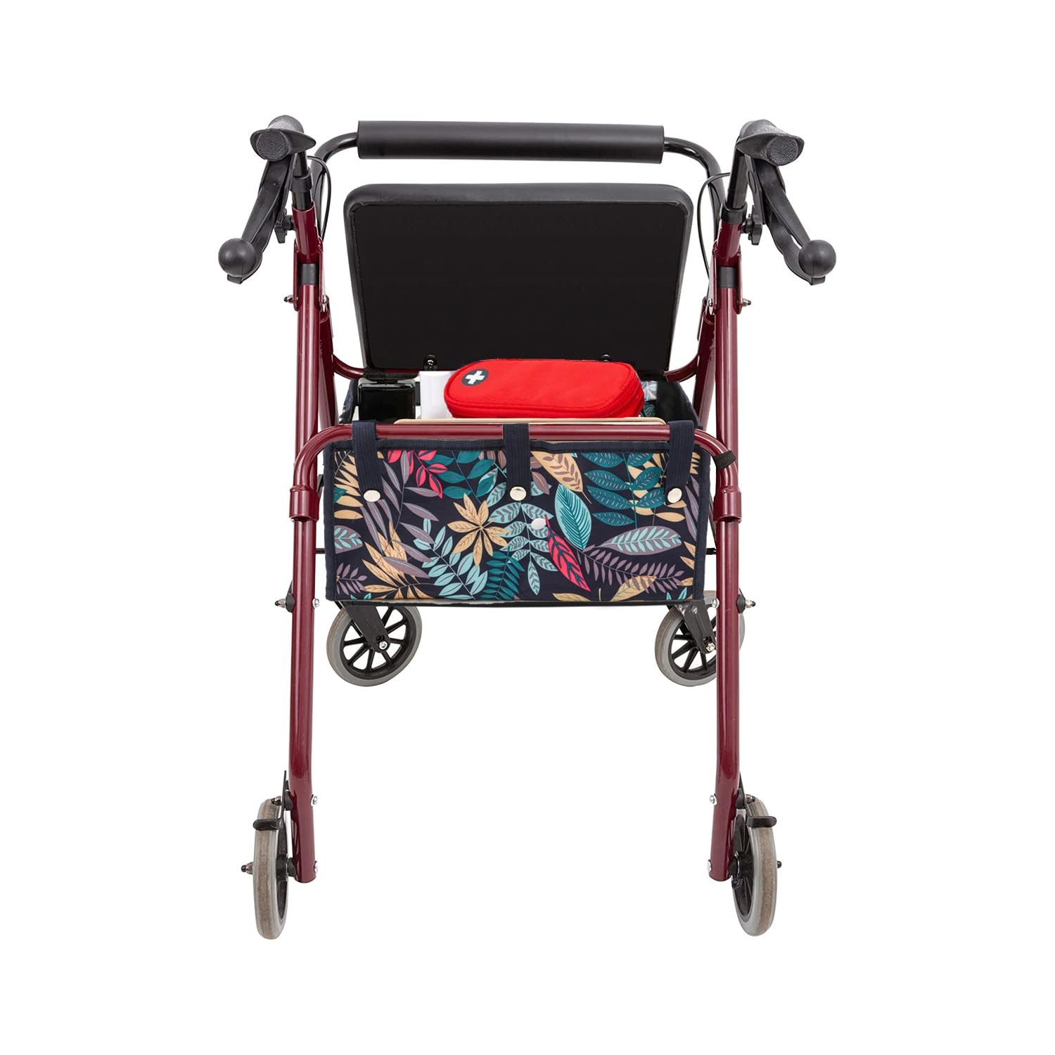 Dongawin Walker Bag Under Seat for Four Wheel Rollator, medium, Maple leaf