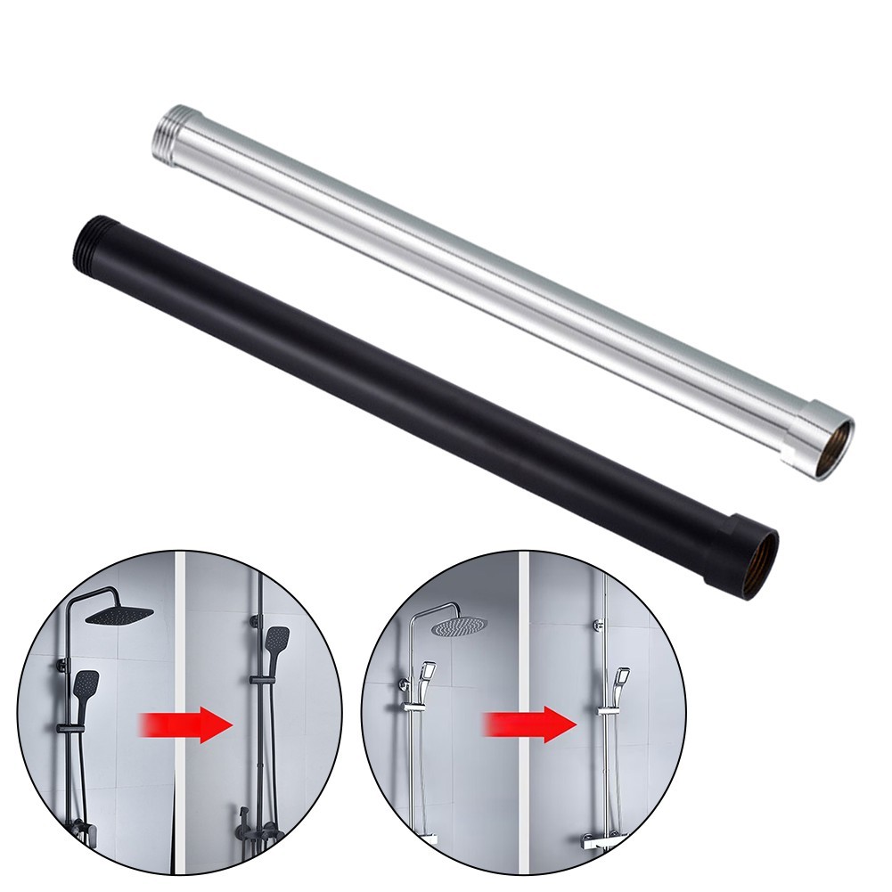 Sturdy Stainless Steel Shower Extension Rod 30cm Length Adjustable Angle