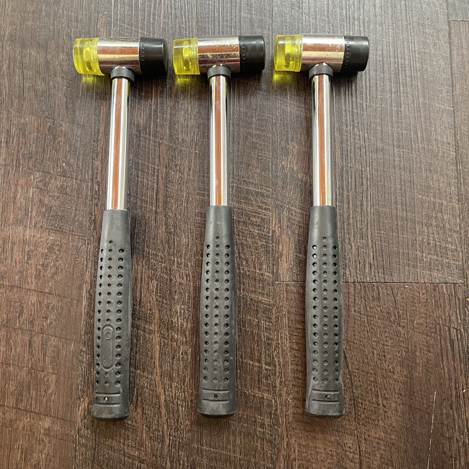 25mm Dual Head Soft Rubber Mallet Hammer Multi-use Rubber Hammer 3-pcs