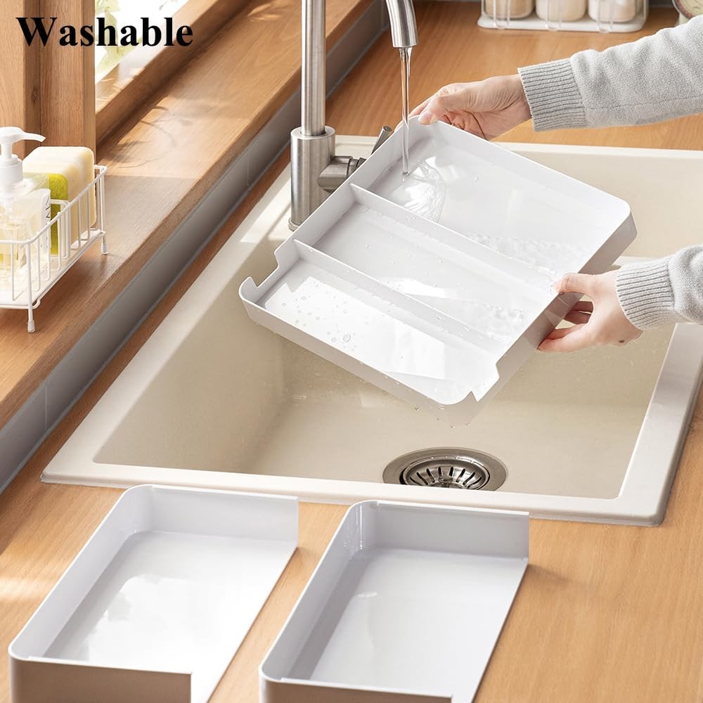 Shallow Drawer Organizer (1.57" H), Modular Expandable Desk Divider (Width 10...