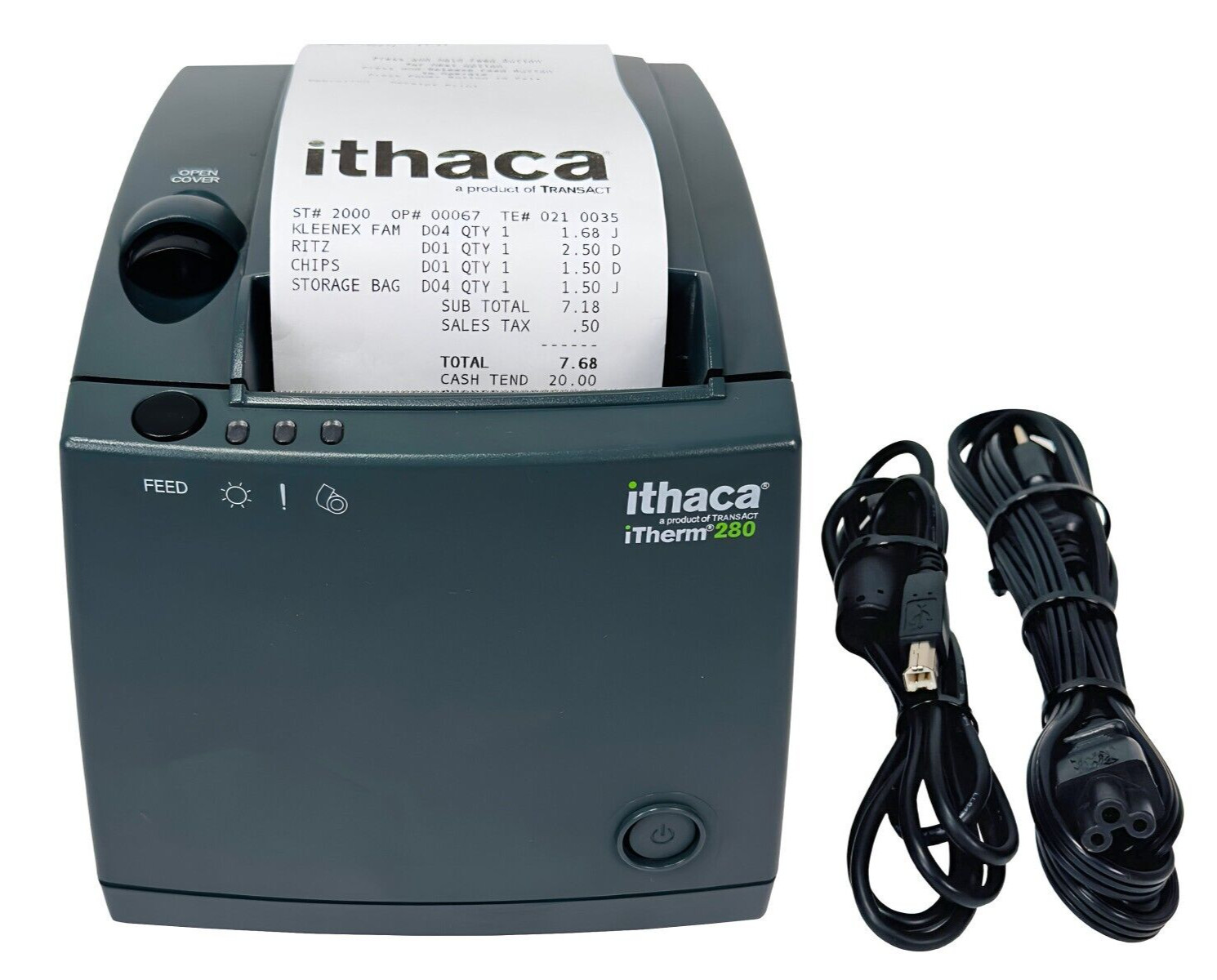 TransAct Ithaca iTherm 280 Thermal POS Receipt Printer Kitchen Restaurant Bar