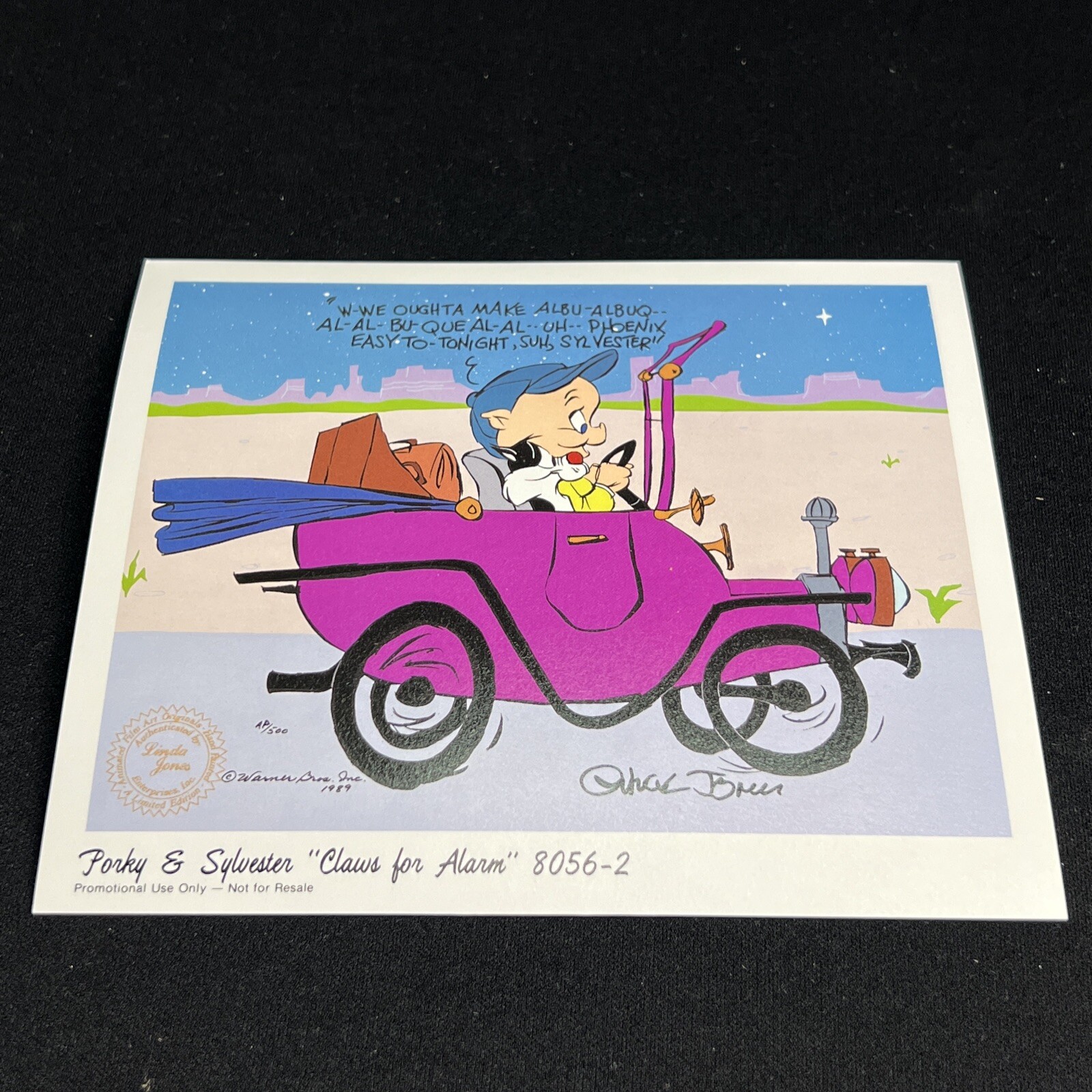 Vintage Bugs Bunny Porky & Sylvester Promotional Photo 6”x5” Linda Jones