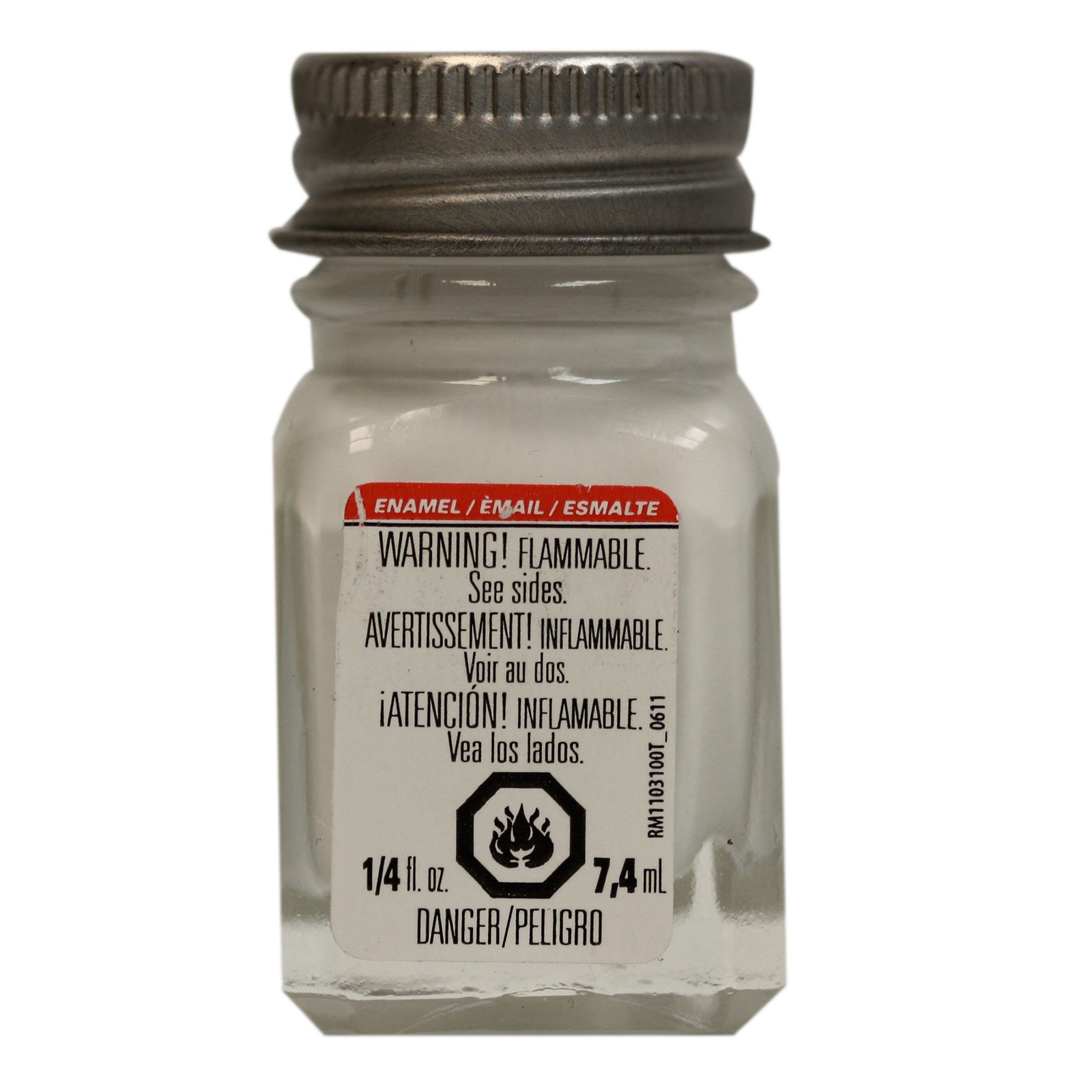 Testor Corp. Enamel 1/4 oz Flat White TES1168TT Plastics Paint Enamels