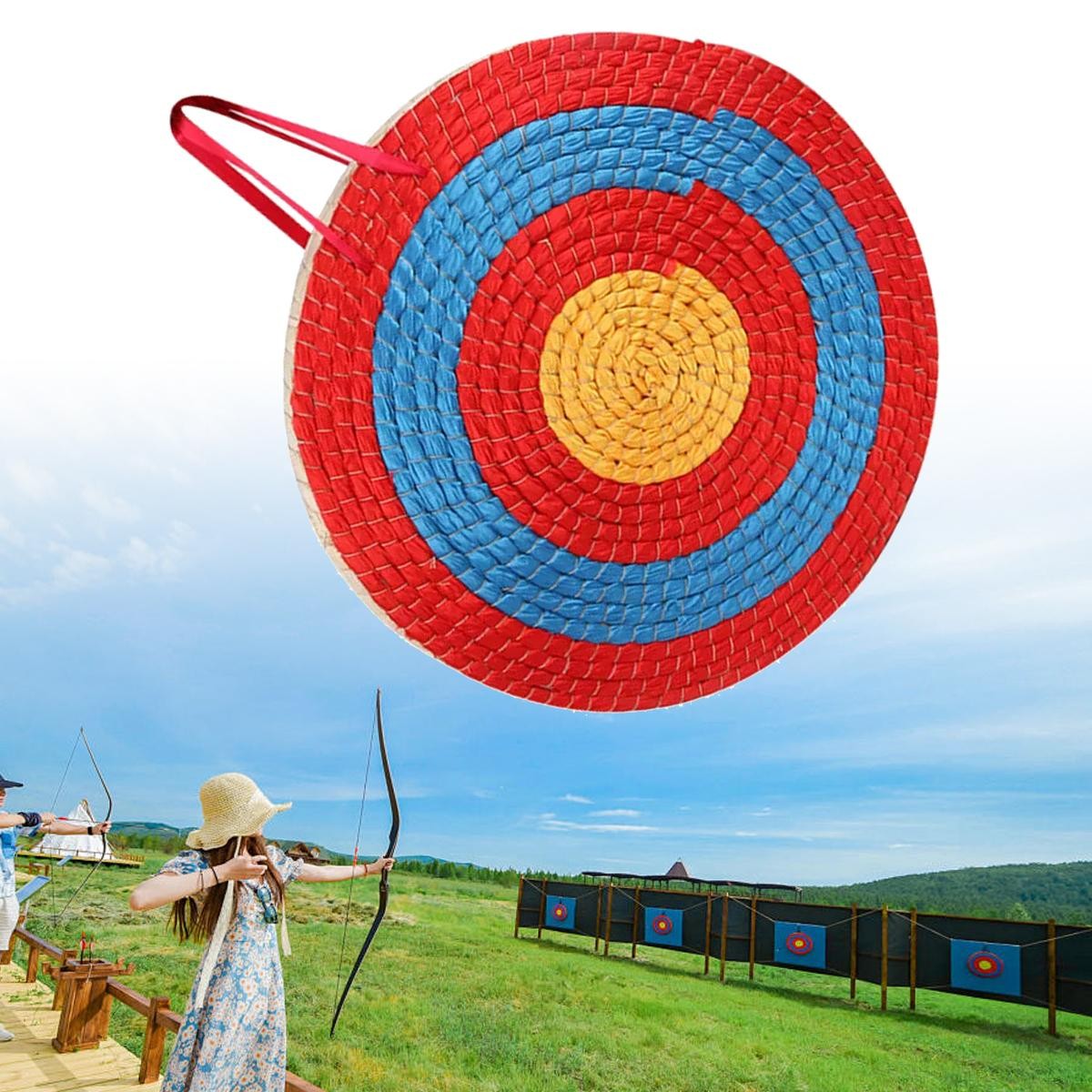 Straw Archery Target 50cm Diameter Portable Outdoor Shooting Practice Mat