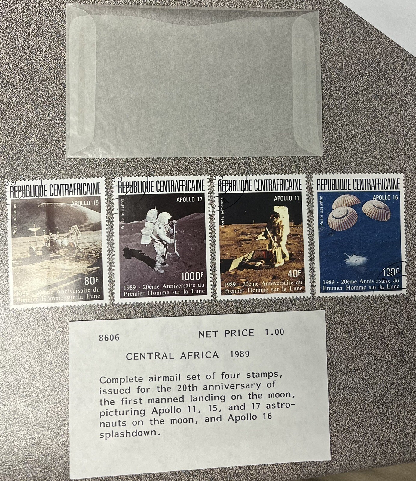 W CENTRAL AFRICA C340-C343 APOLLO SPACE PROGRAM SET
