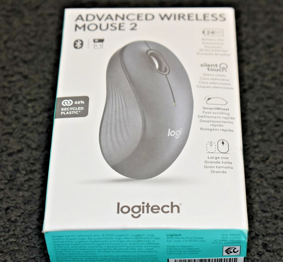 Logitech Advanced Wireless Mouse 2 Silent Touch Wireless Bluetooth