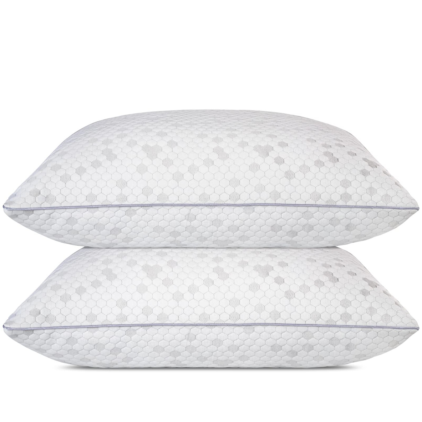 Shredded Memory Foam Pillows Medium Firm Standard Size Pillows 2 PackCouples
