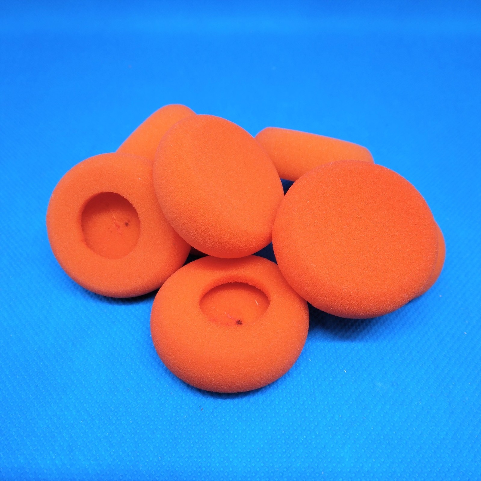 4 pairs of Orange Foam Pads for Vintage Headphones - Will fit MDR-3L2 etc.