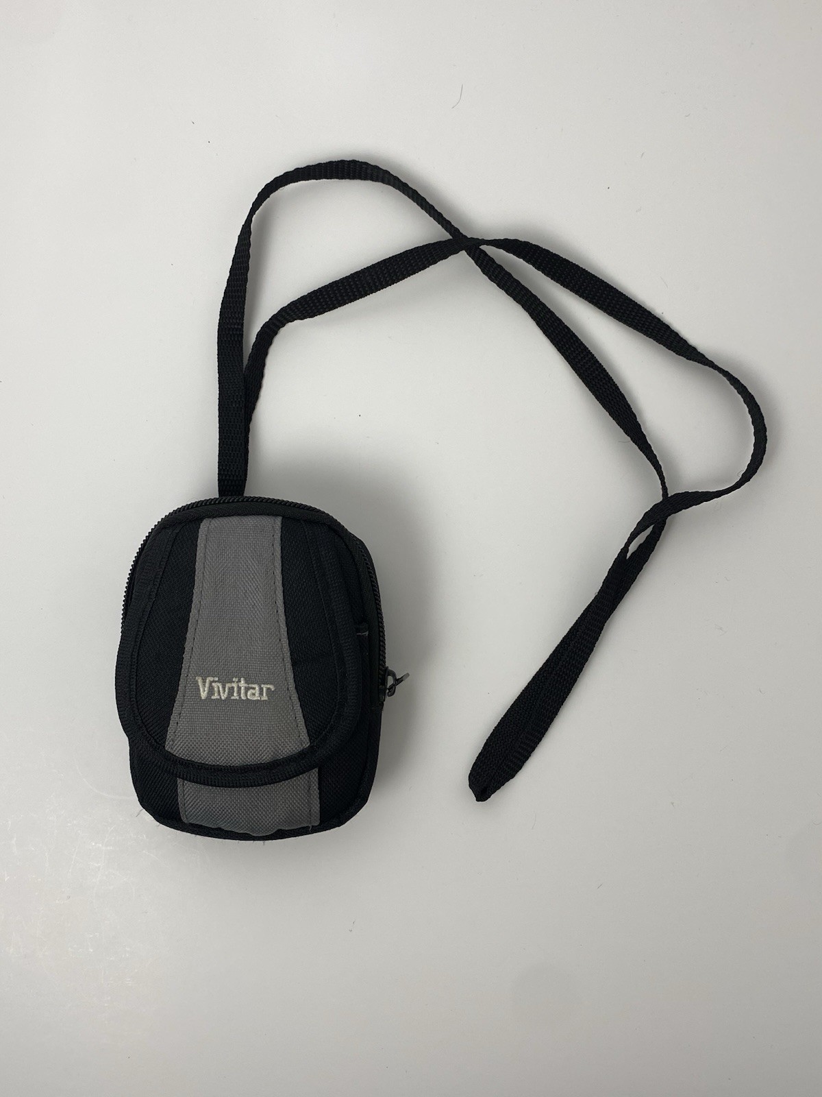 Vivitar Compact Digital Camera Case Gray/Black with Carrying Strap