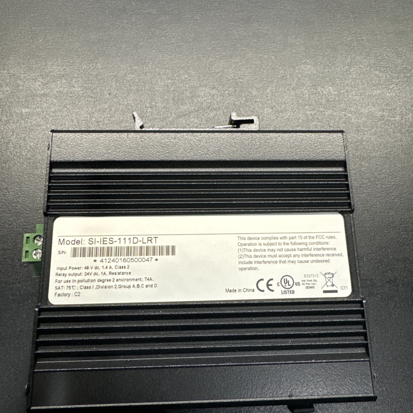 TRANSITION NETWORKS SI-IES-111D-LRT HARDENED ETHERNET POE+ INJECTOR CONVERTER