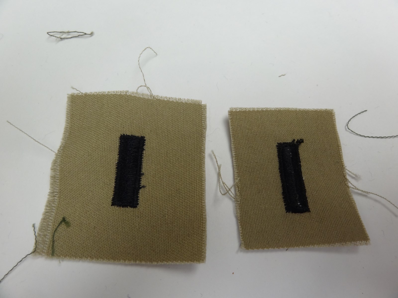 US MILITARY INSIGNIA PATCH SEW ON SET OF 2 ARMY RANK DESERT FIRST LIEUTENANT