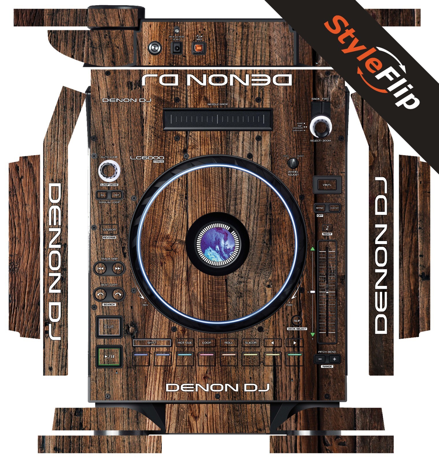 Denon LC6000 Prime Skin | Wood Design #3 |StyleFlip Skins