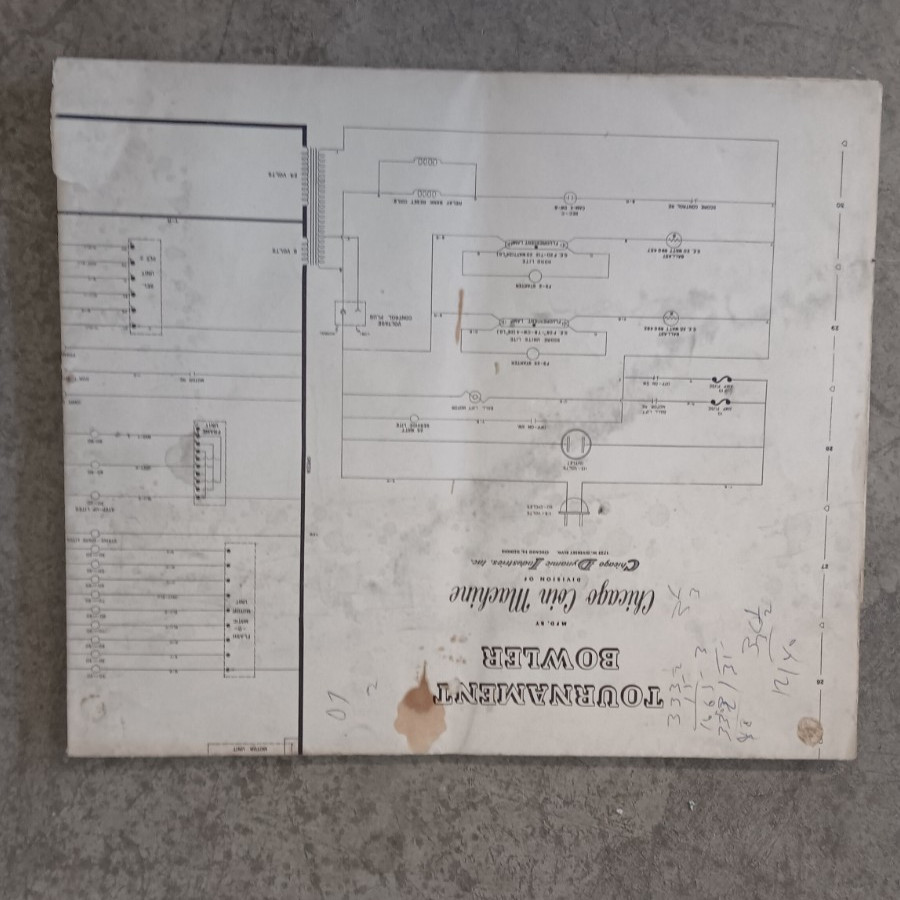 Chicago Coin Tournament Bowler Schematic