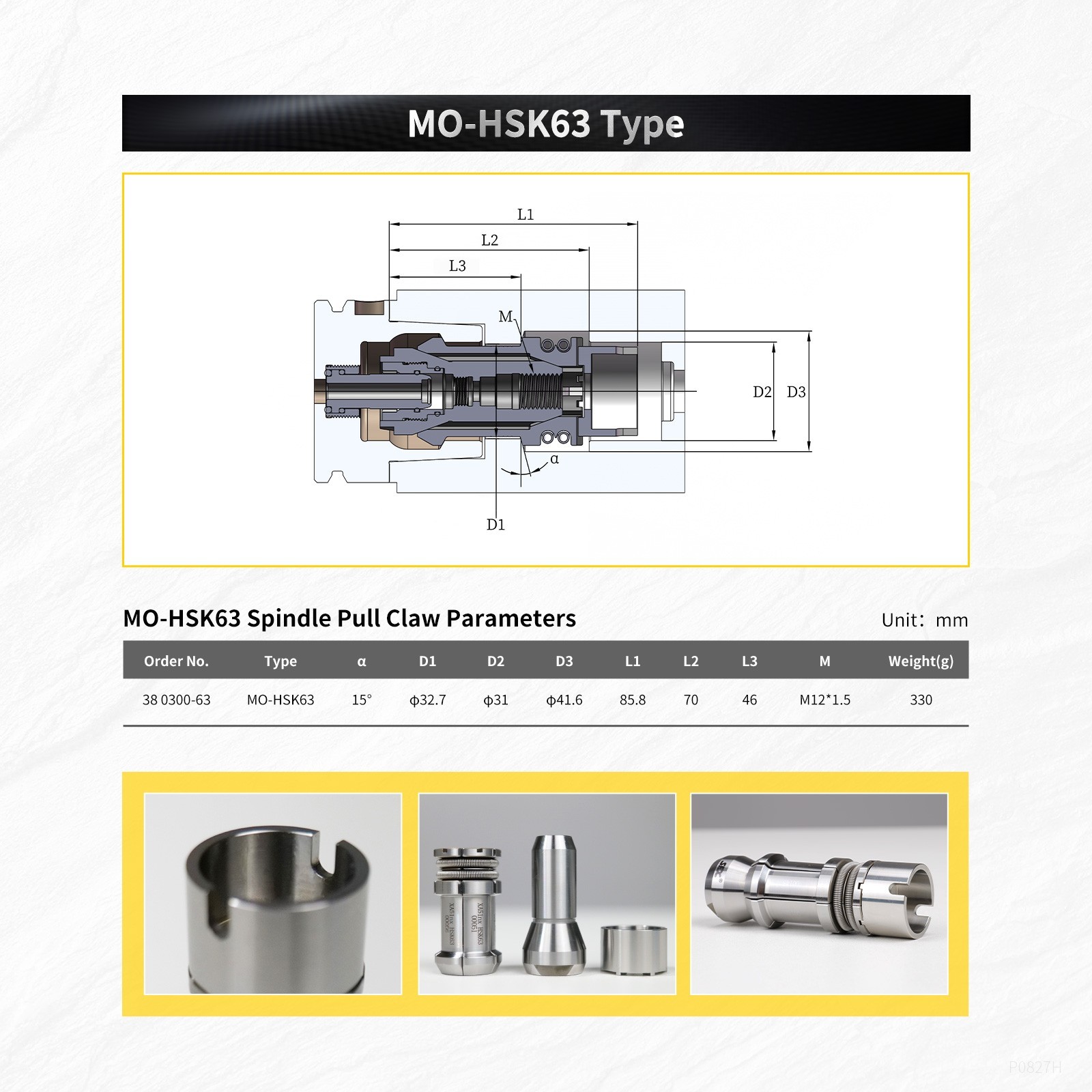 SFX OT-HSK100-K Spindle Pull Claw CNC Machine Tool for Pull Stud Stable Quality