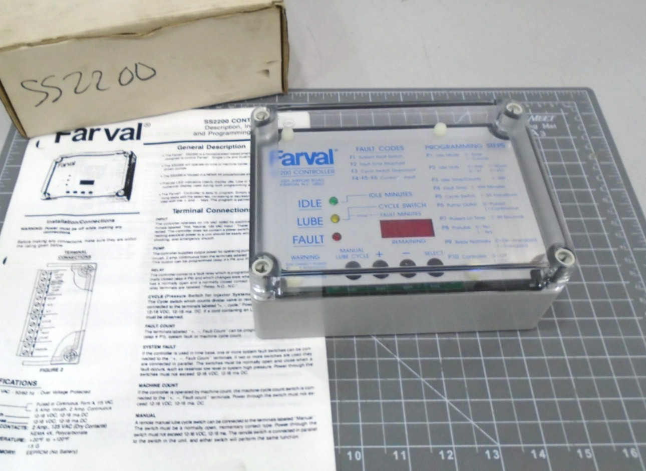 NEW Farval SS2200 Lubrication Pump Controller Single Dual Lube Pumps Automatic
