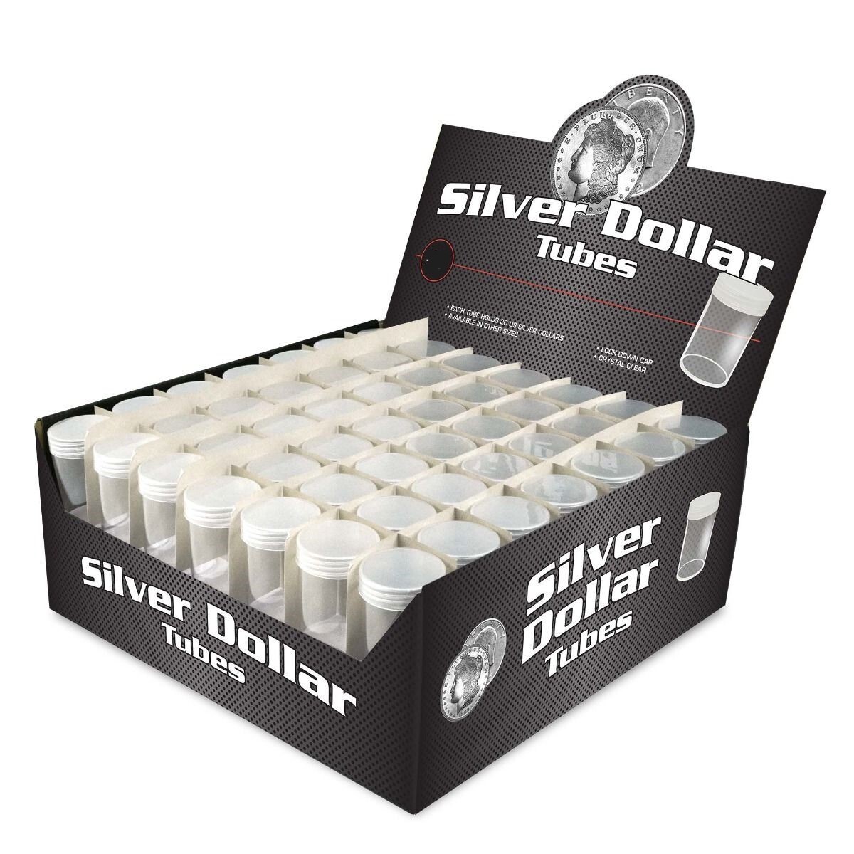 NEW (50 pk) BCW Coin Tube- Dollar