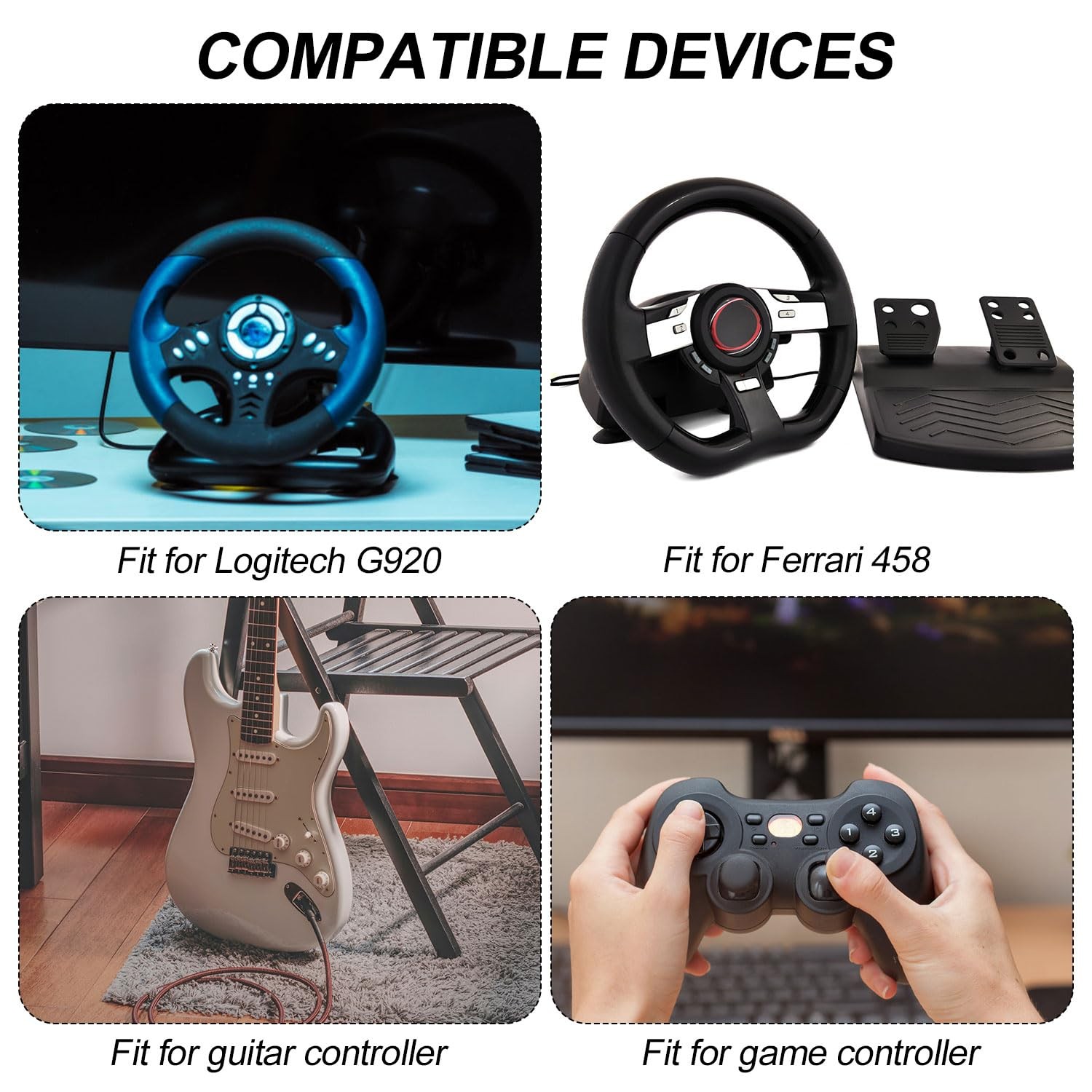 Logitech G920 USB Breakaway Steering Wheel Controller Cable for Racing Games