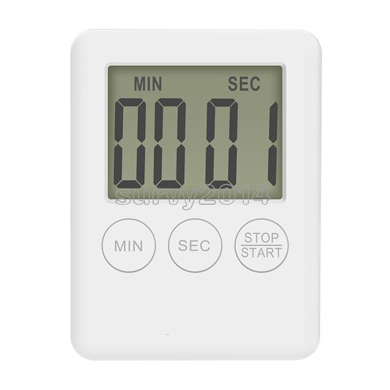 Large LCD Display Kitchen Timer Count Down Up Clock Loud Alarm-NO BATTERY