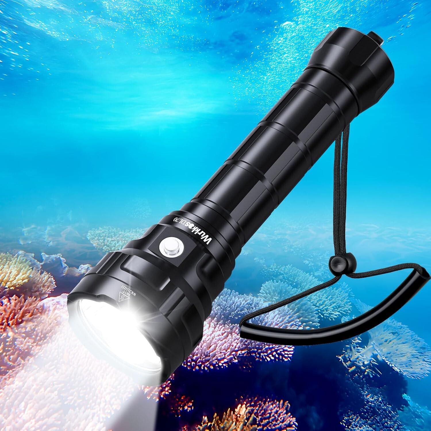 Dive Light Scuba Diving - 13000lm Super Bright Dive Flashlight 150m Waterproo...