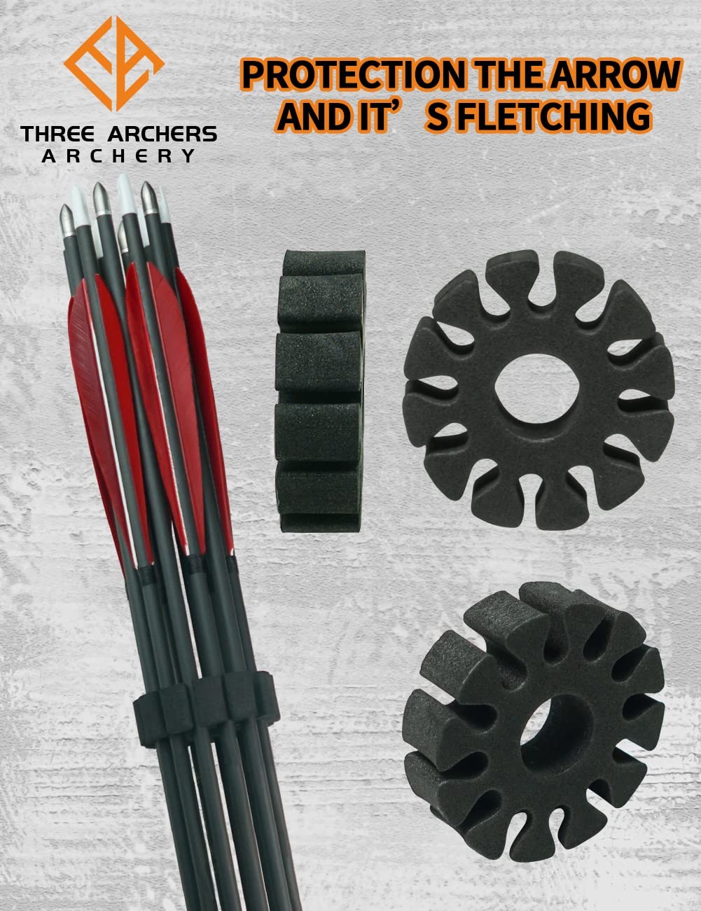 THREE ARCHERS 8Pcs EVA Foam Arrow Pack Round Separator Holder...