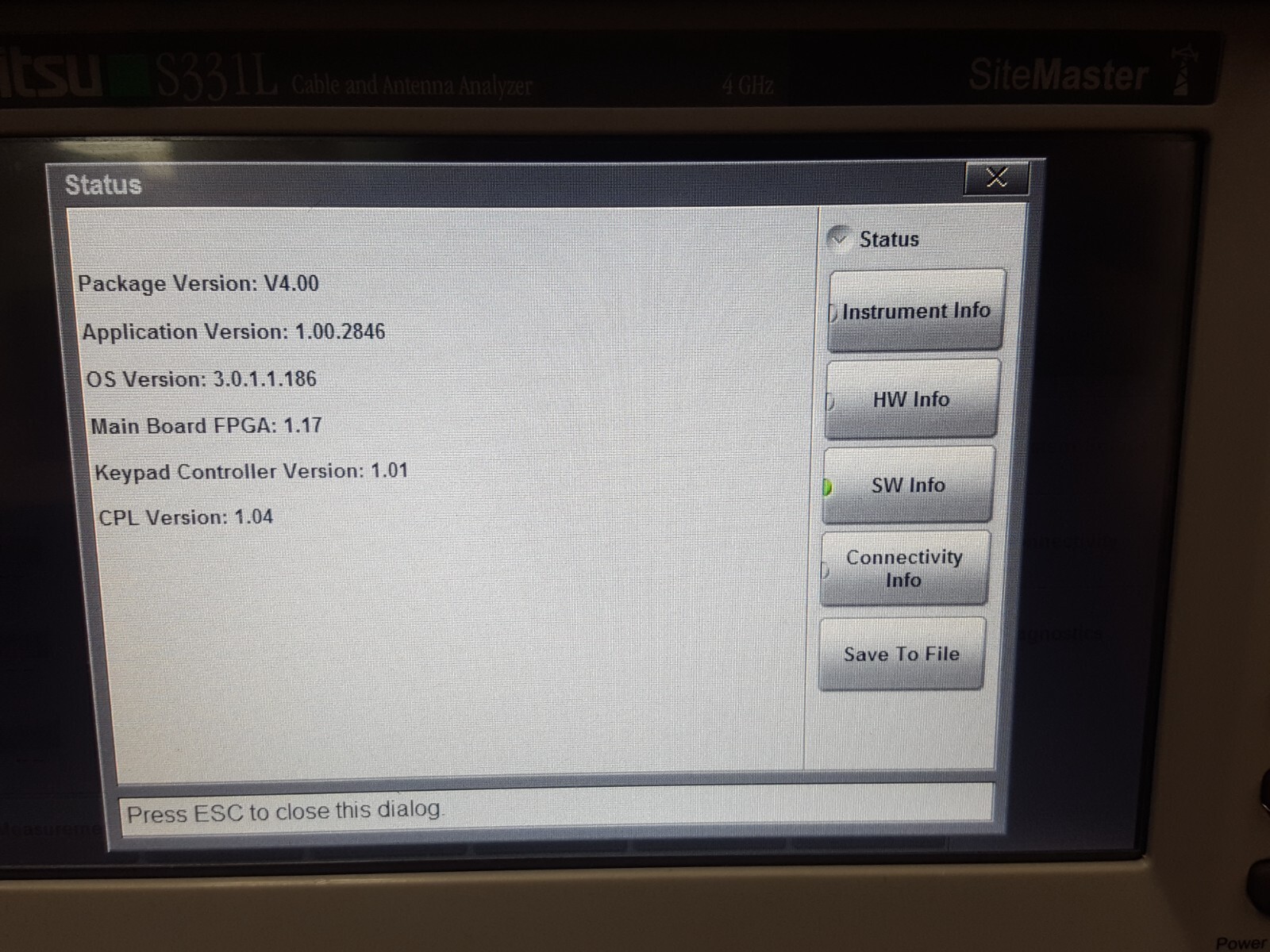 Anritsu S331L : Cable and Antenna Analyzer, 4GHz, (8045)