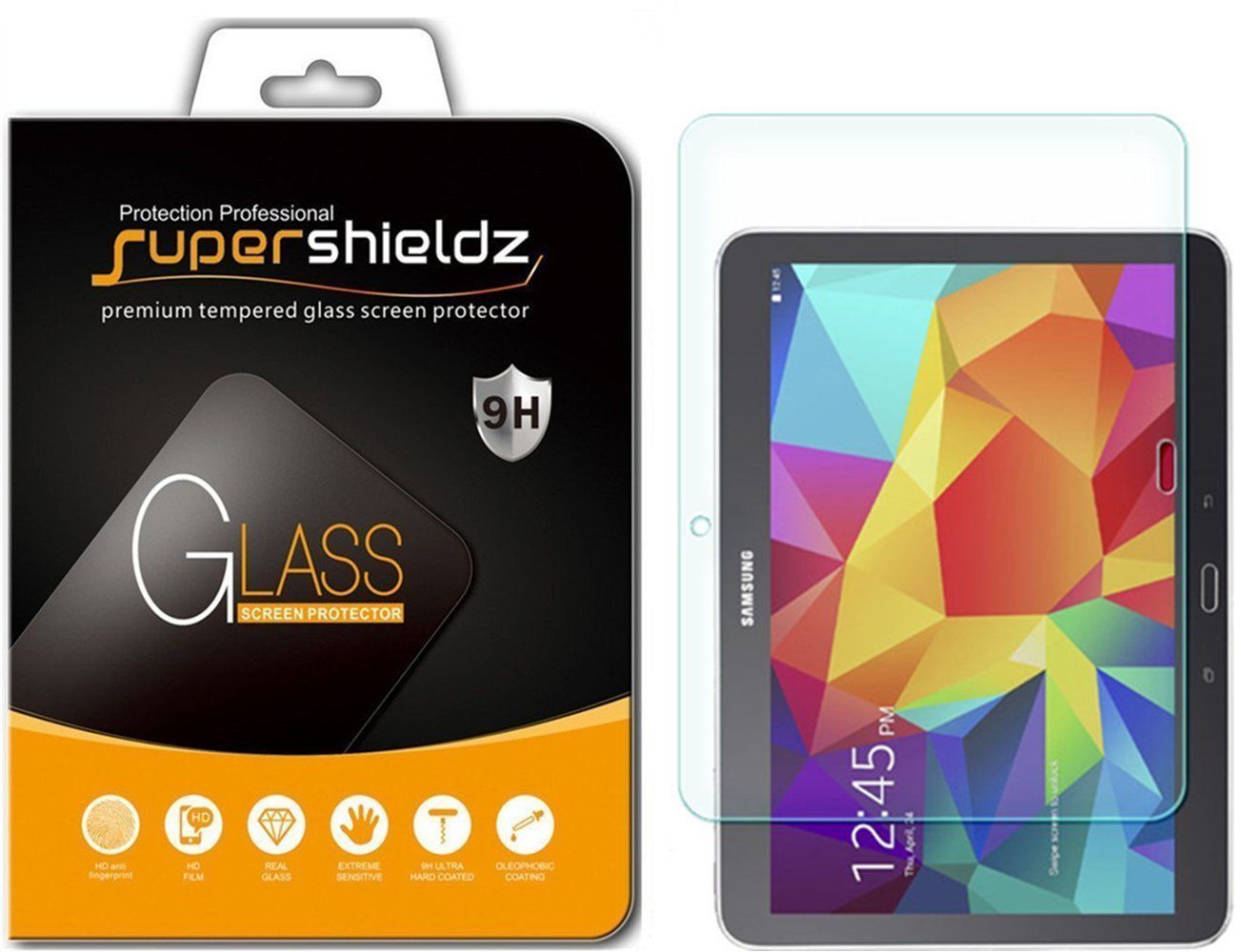 2x Supershieldz for Samsung Galaxy Tab 4 10.1 Tempered Glass Screen Protector