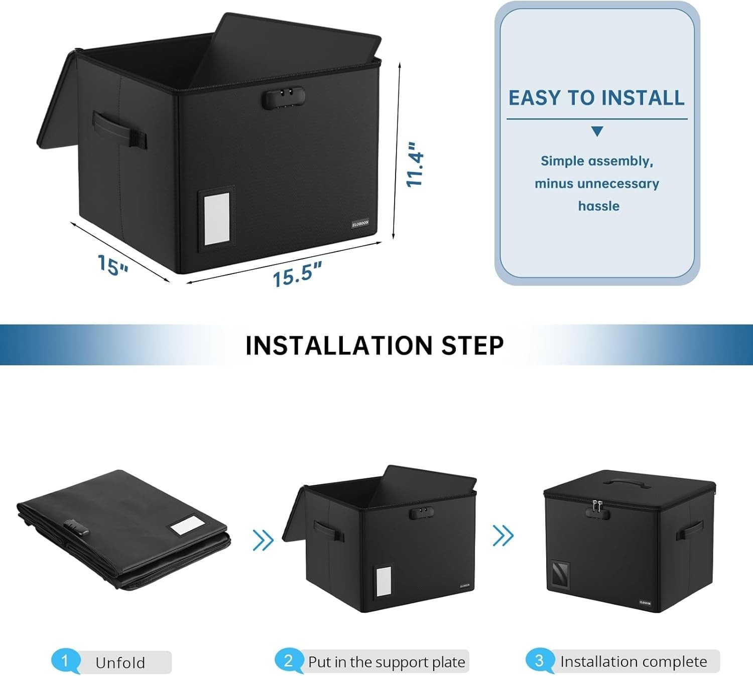 Comic Book Storage - Fireproof & Water-Resistant Stackable Box - Moistureproof