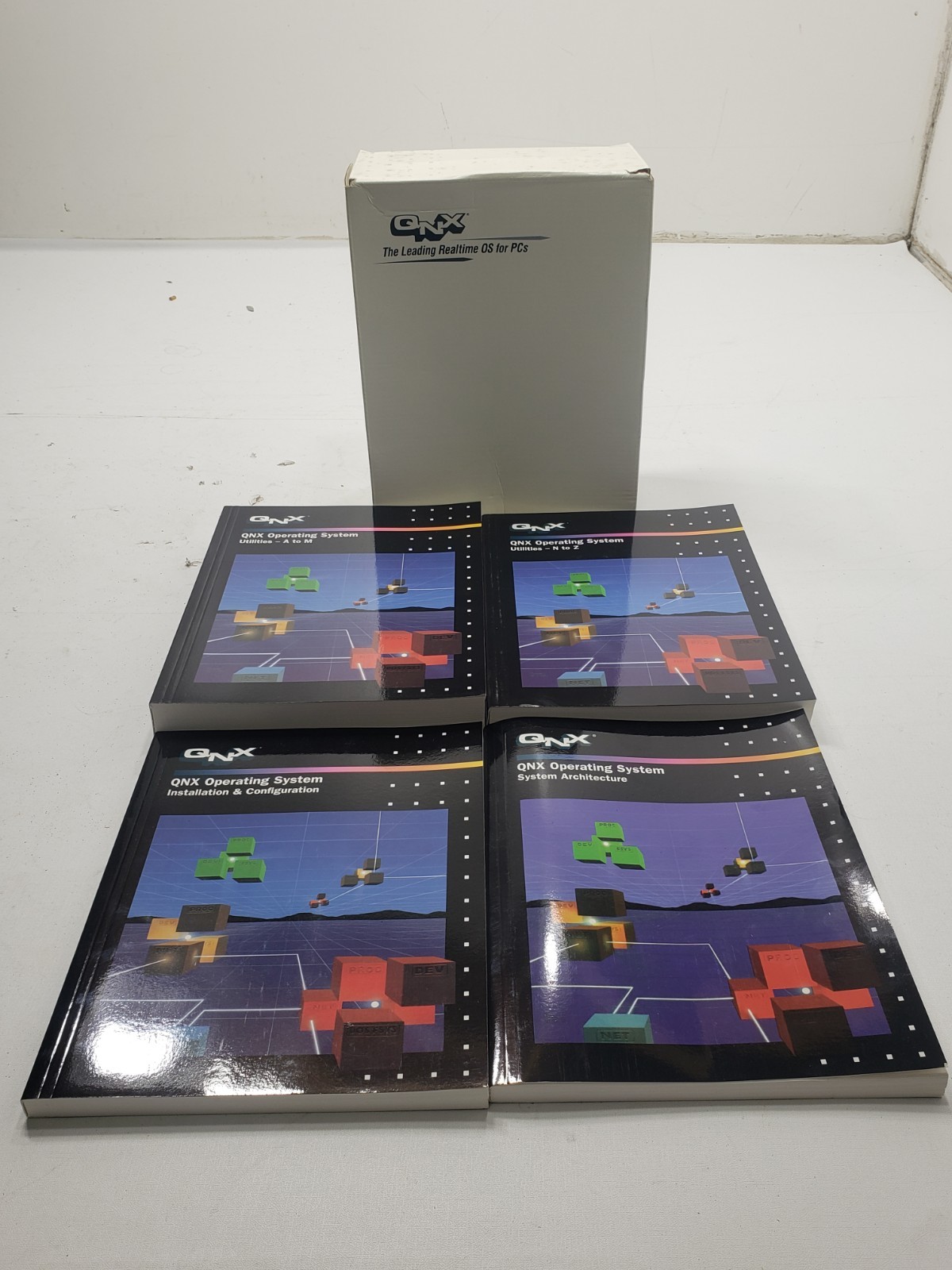 QNX Operating System Manual Set w/ Binder Box Installation Utilities Docs