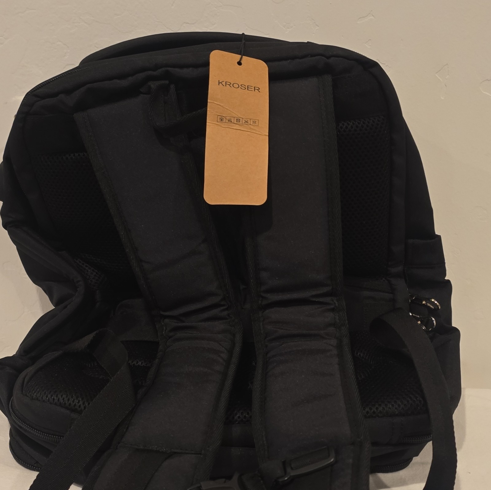 KROSER Black LAPTOP BACKPACK