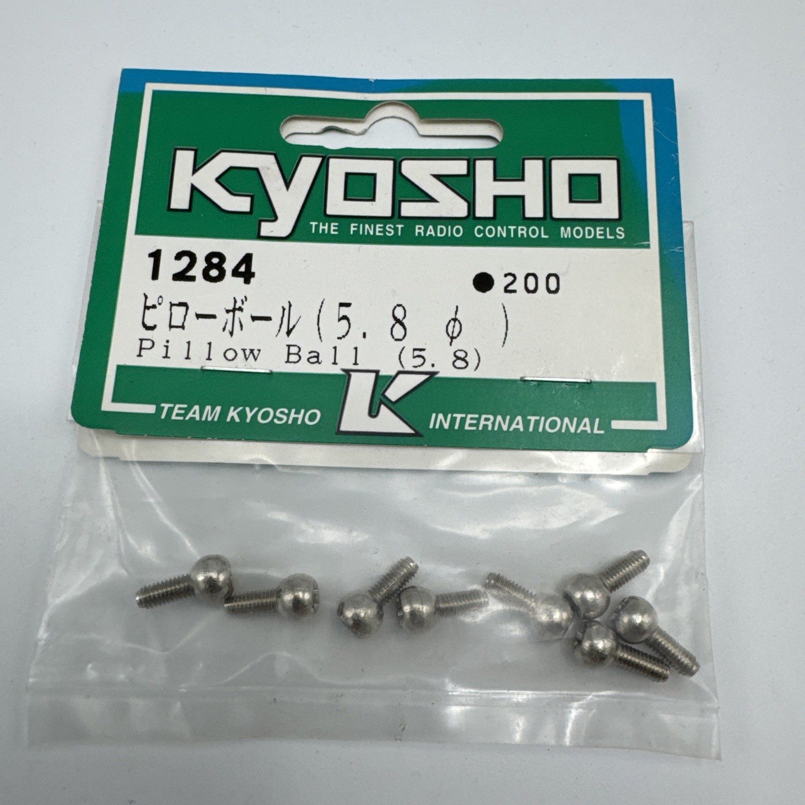 Vintage Kyosho 5.8mm Pillow Ball Set (8) Phillips Head 1284