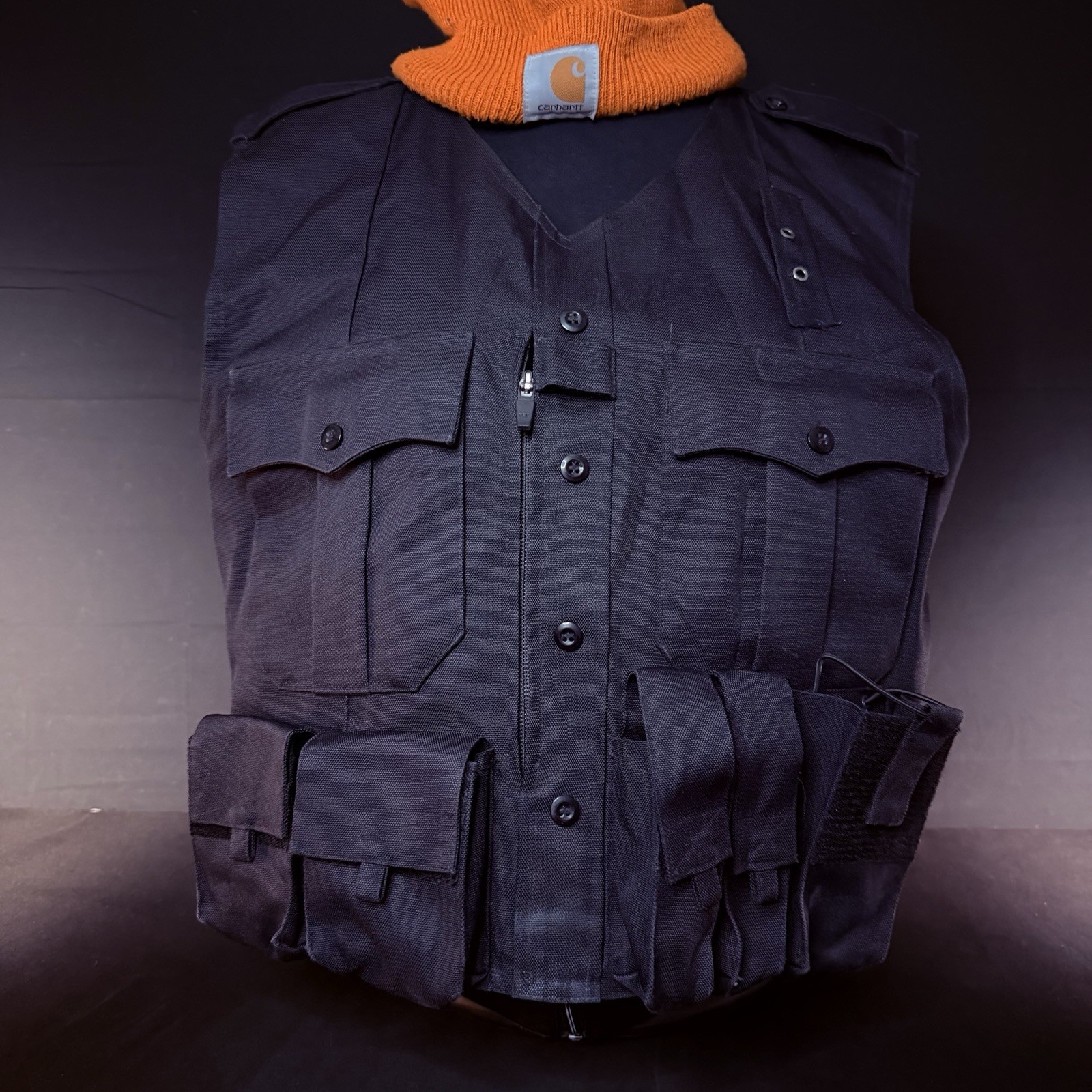 Elbeco Body Shield Carrier Vest Size Large Black w/Magazine & Radio Pouch