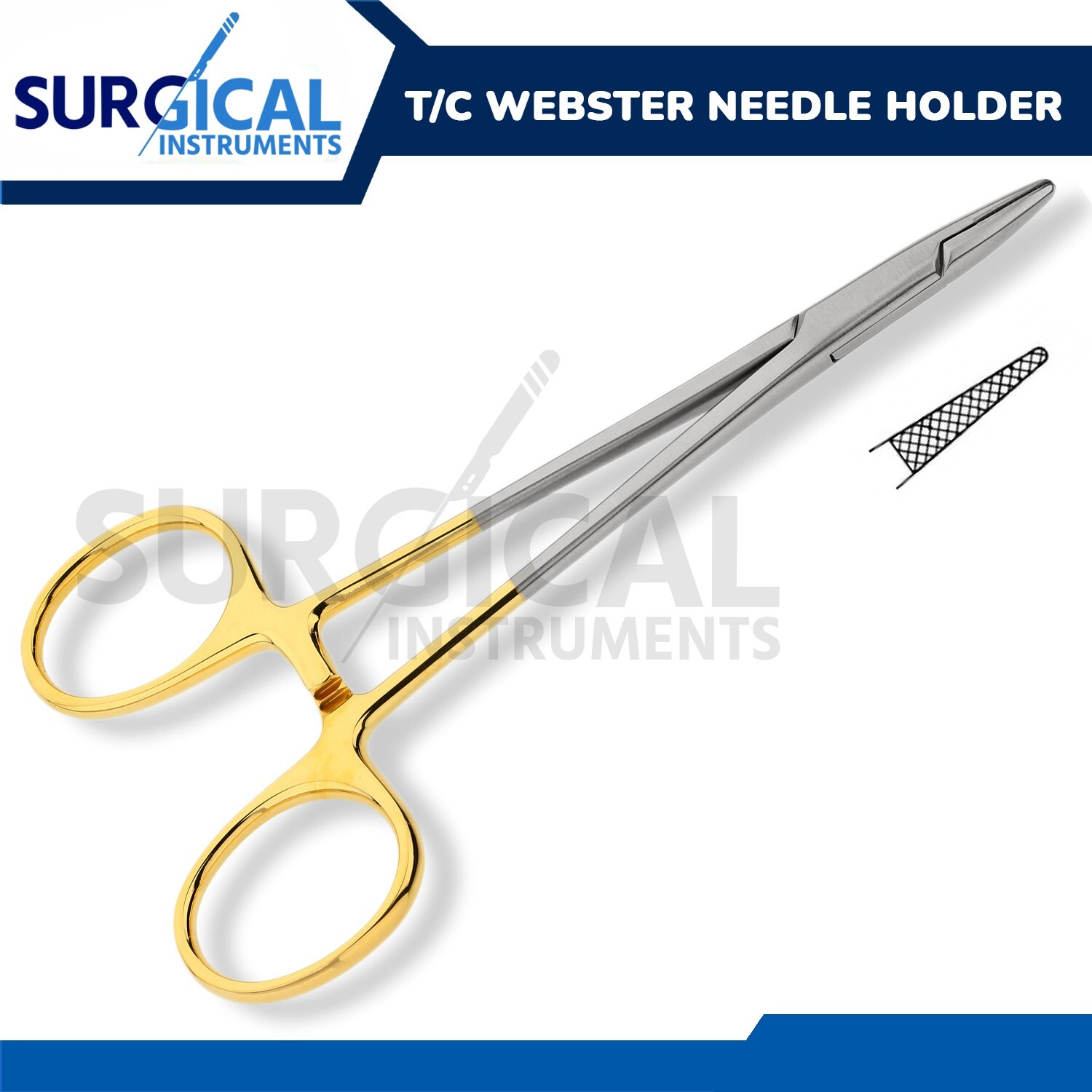 T/C Webster Needle Holder 5" ENT Surgical Instruments Stainless German Grade