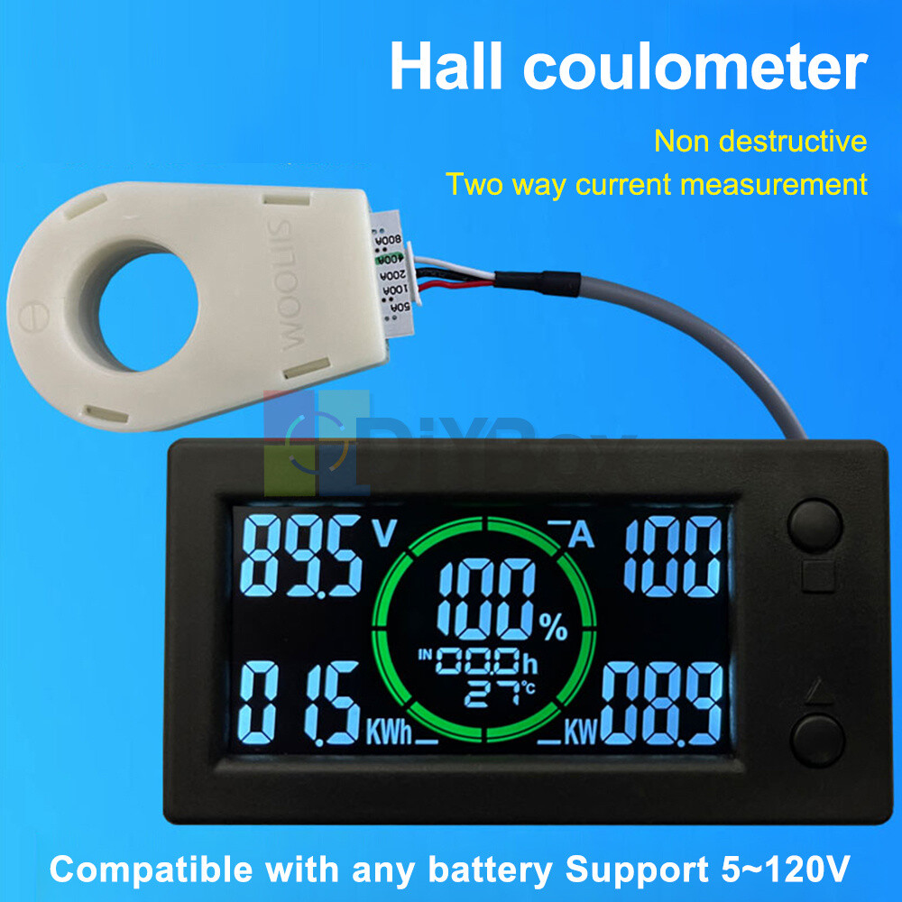 DC0-300V 50A/100A/200A/400A Bluetooth Voltage Current Power Energy Coulomb Meter