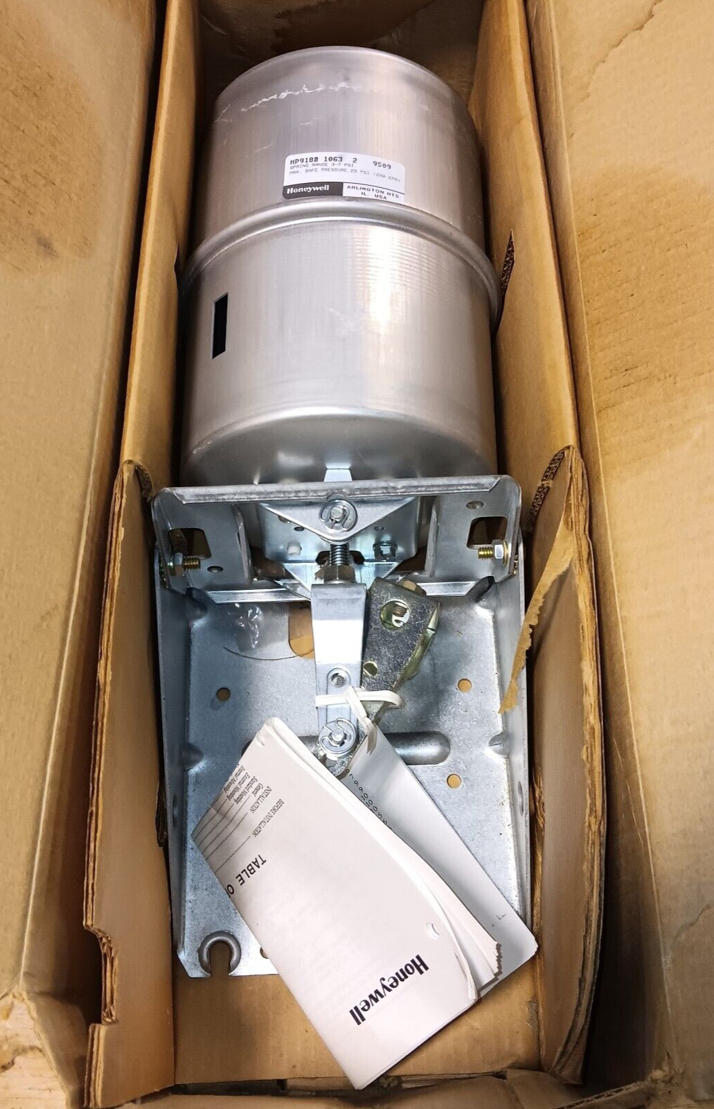 NEW HONEYWELL MP918B1063 PNEUMATIC DAMPER ACTUATOR 3-7 PSI 29 PSI MAX