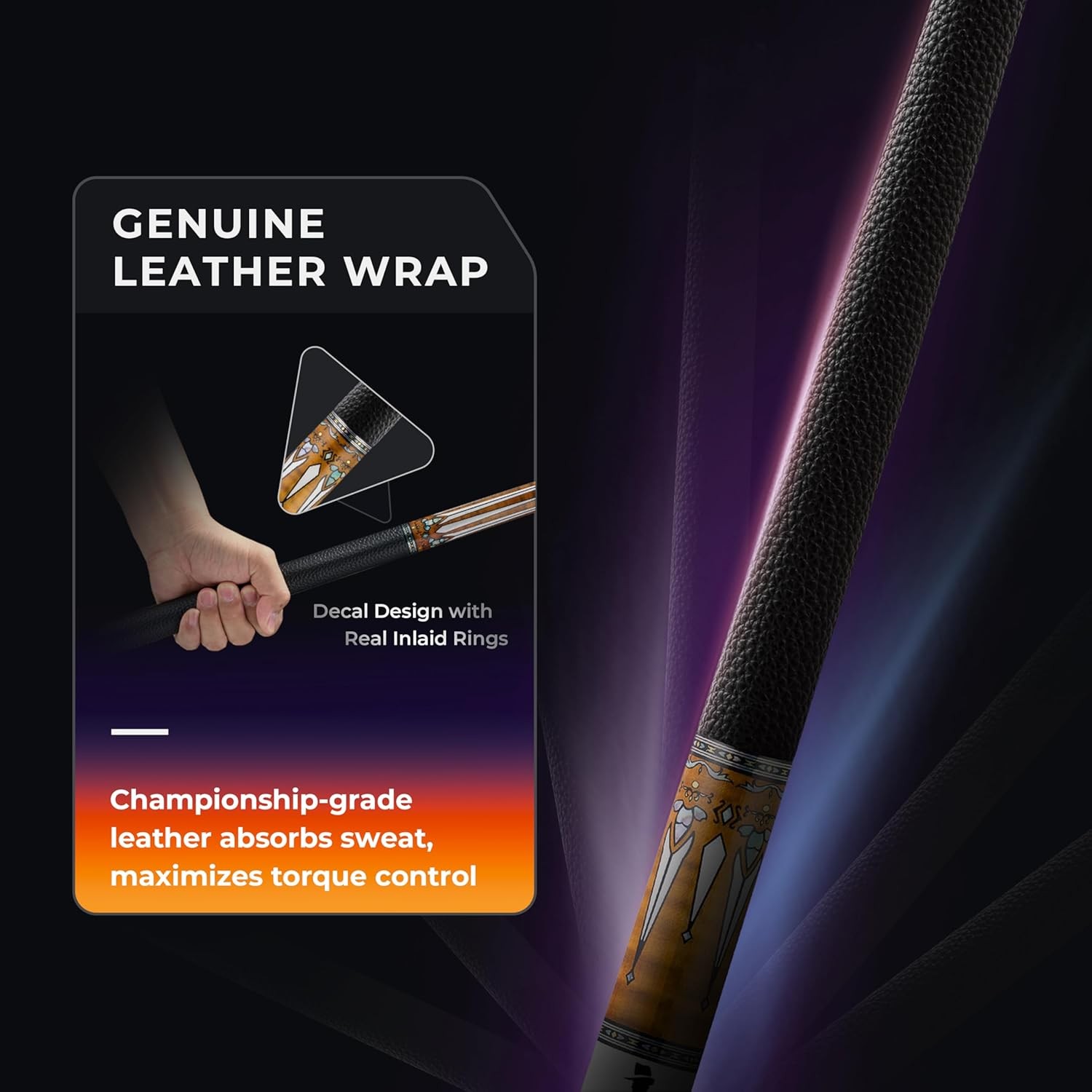 58 Inch Carbon Fiber Pool Cue with Case 2 Piece