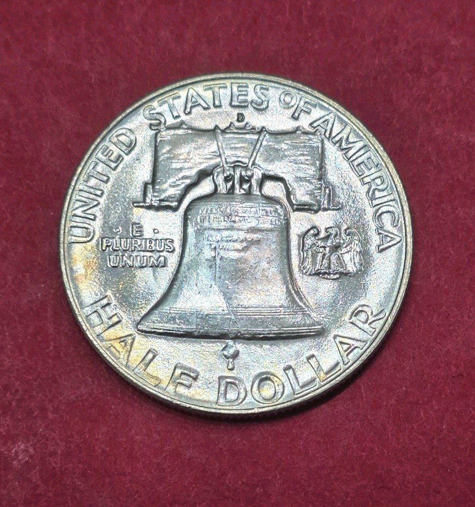 1954-D Franklin Half Dollar Nice Toning, MS Condition.