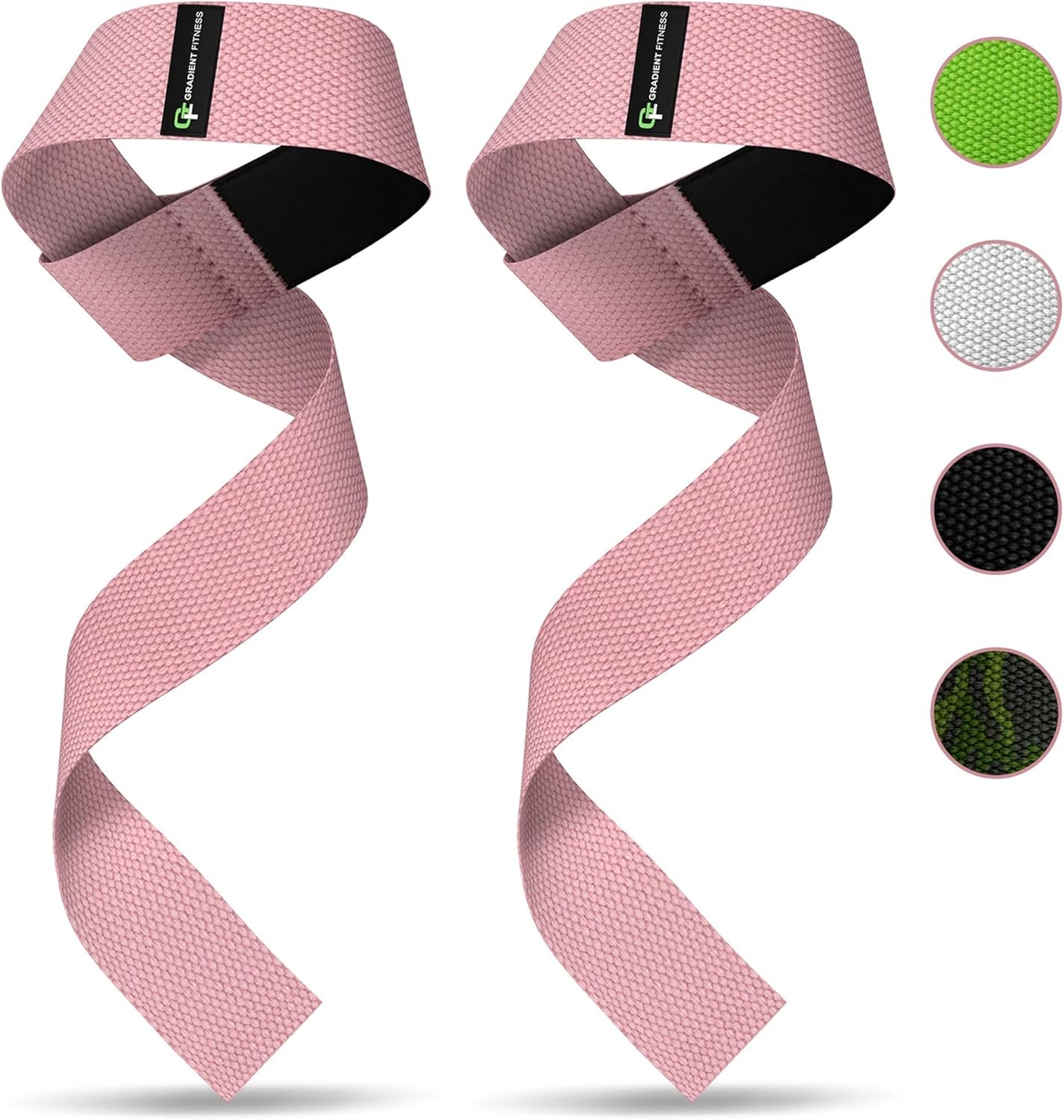 Gradient Fitness Lifting Straps | Wrist for Weightlifting, Pink