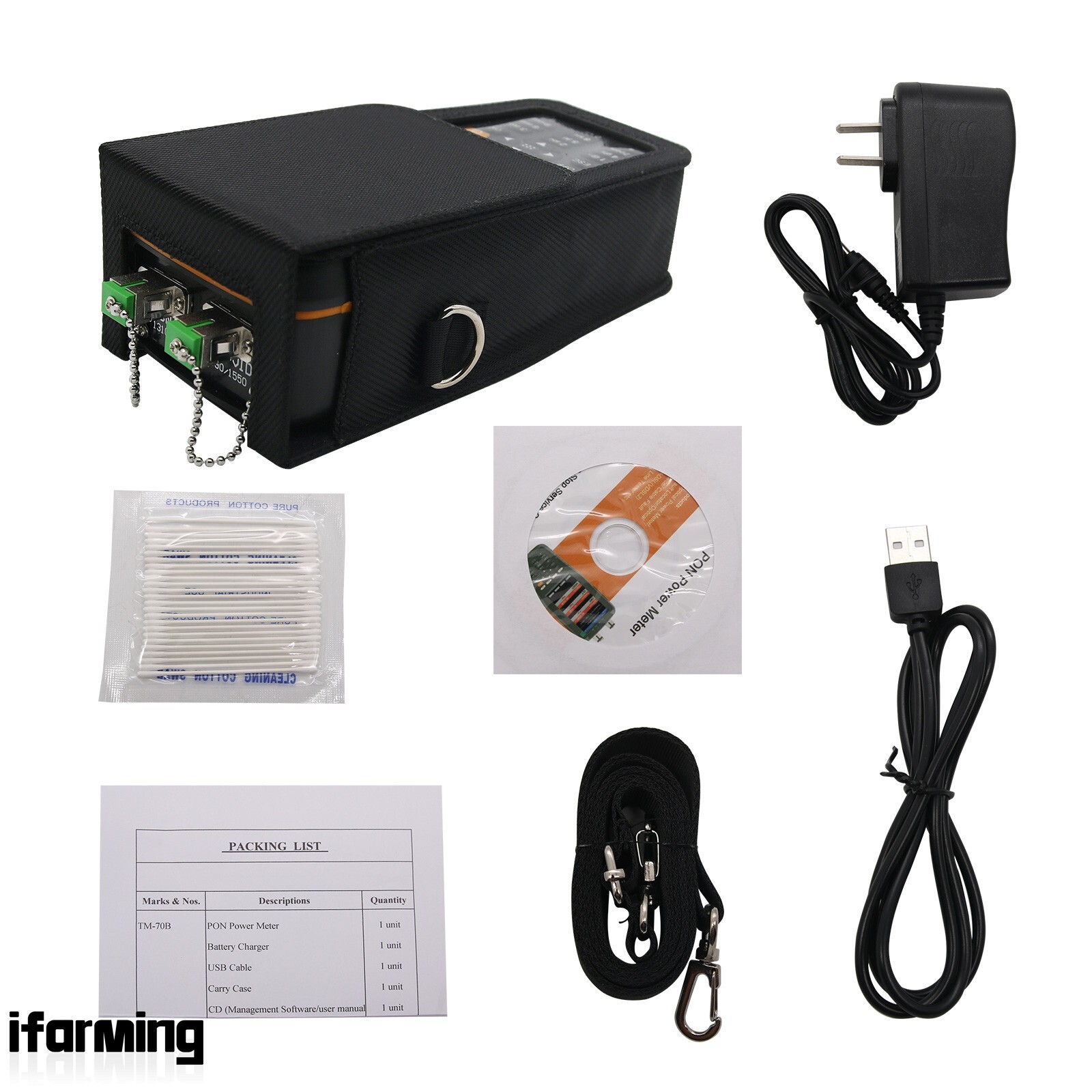 TM70B PON Fiber Optic Power Meter Wavelengths 1310/1490/1550nm Optic Fiber