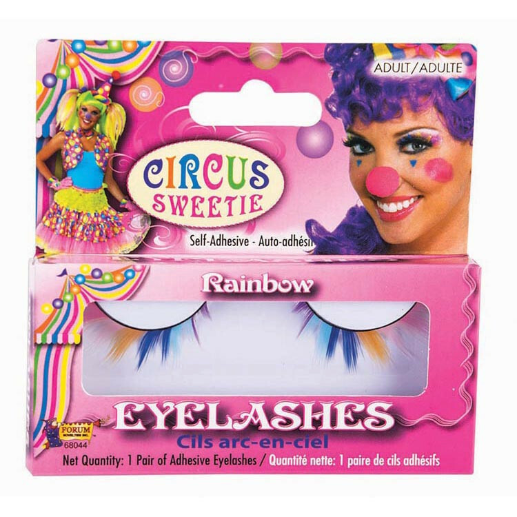 Circus Sweetie Rainbow Eyelashes clown costume fantasy club wear stage