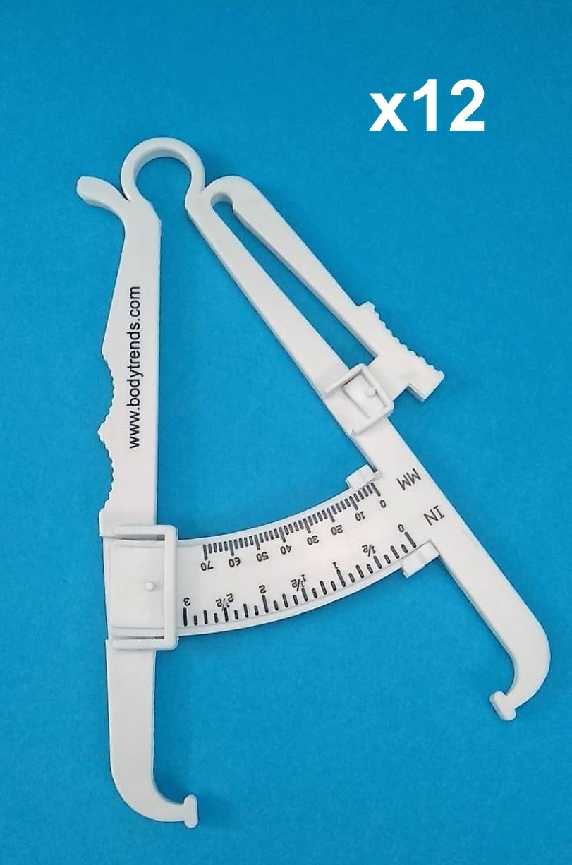 Lot of 12 BodyTrends Skinfold Caliper Body Fat Measure Mass Fitness Weight Loss