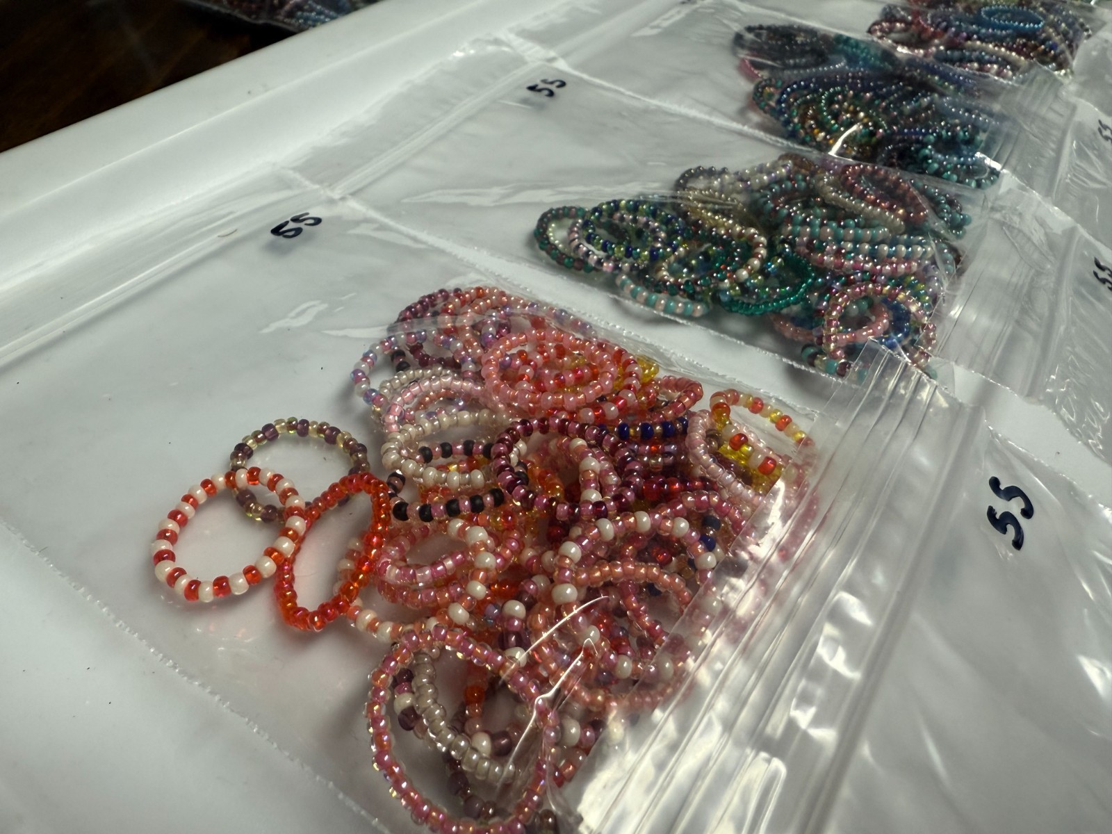 Stretchy Beaded Toe Rings - WHOLESALE!
