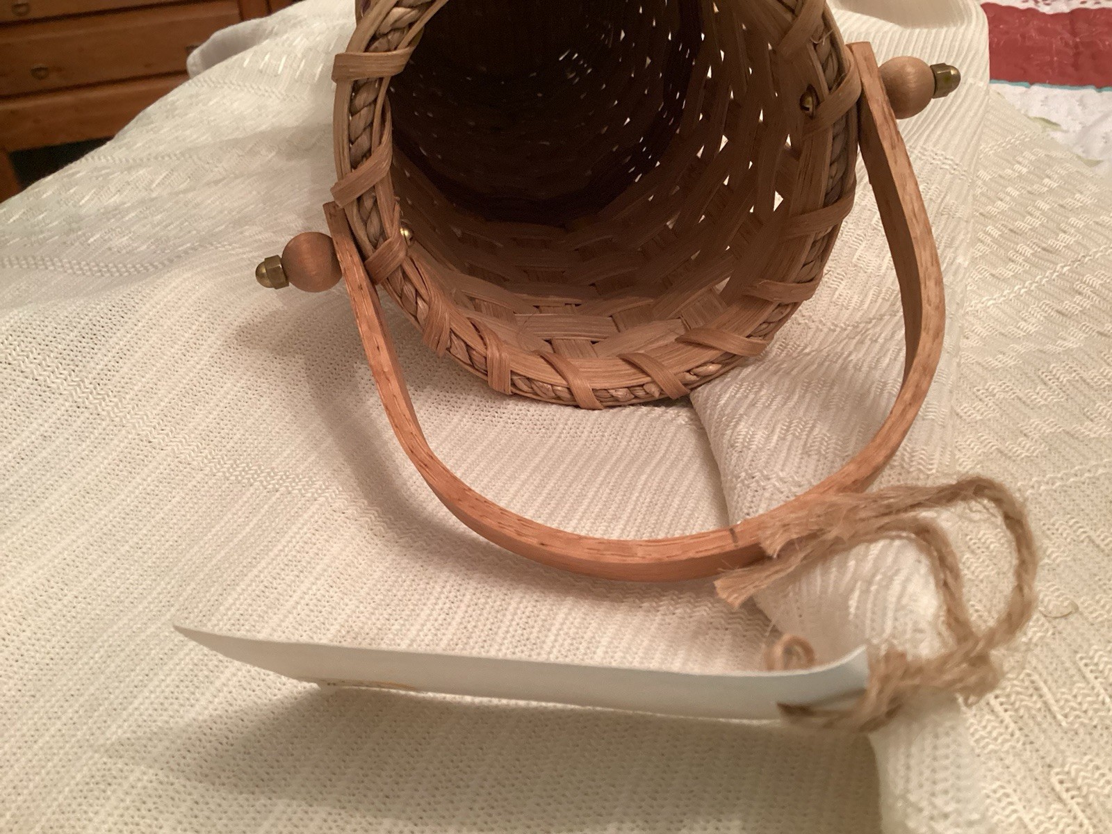 Vintage Wine Bottle Basket