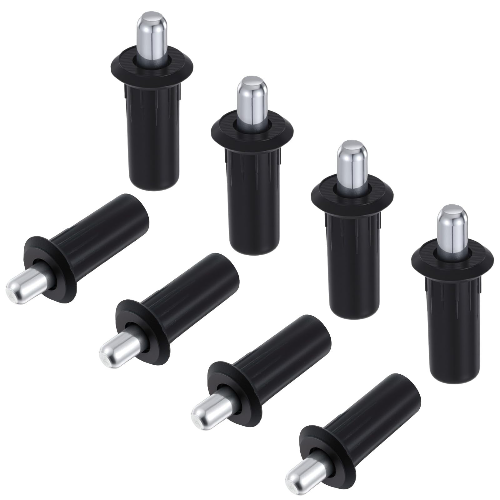 8pcs Cabinet Door Repair Pins Blinds Spring Loaded black&silver