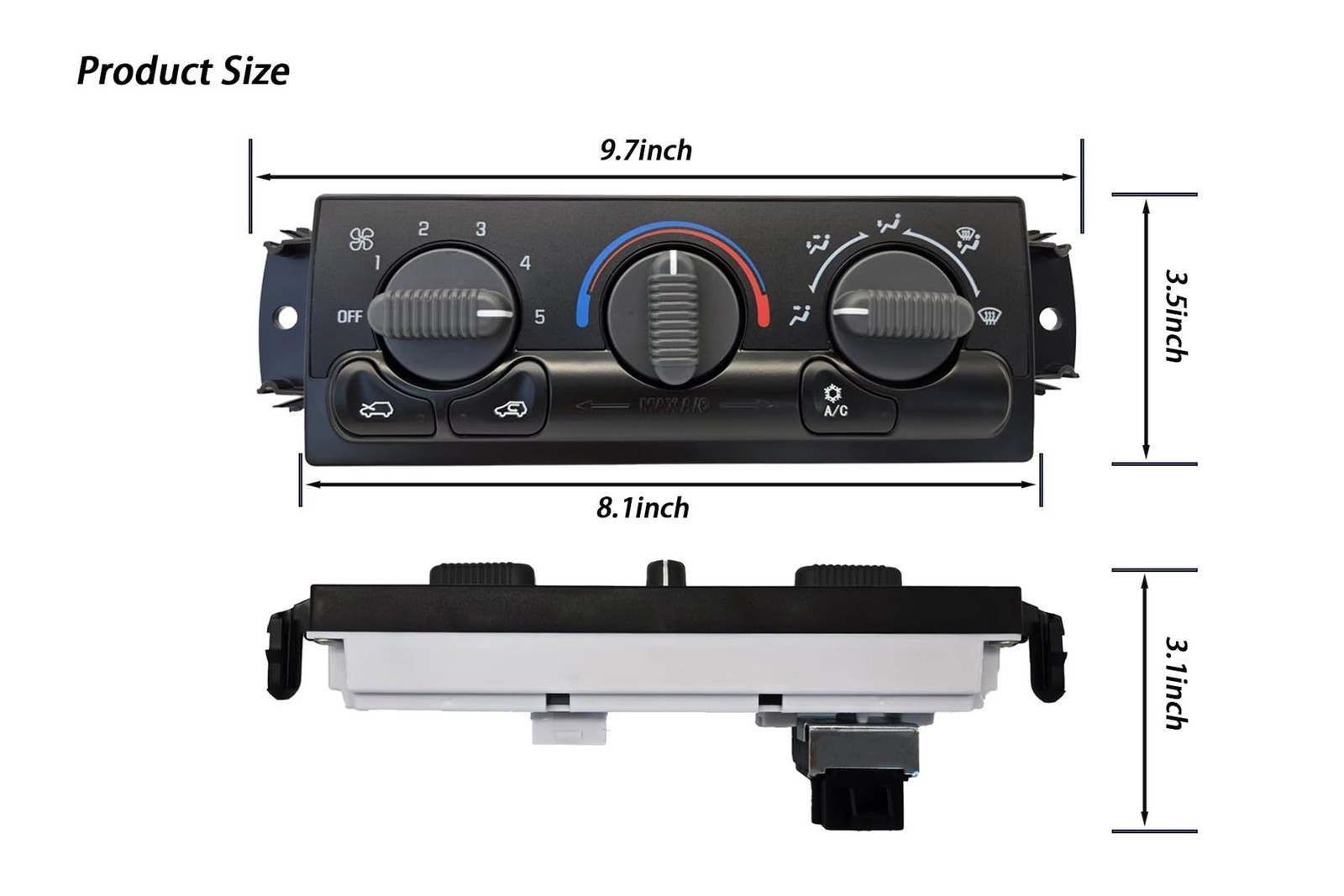 599-266 Front HVAC Climate Control Module Panel is Compatible with 1999-2002 ...