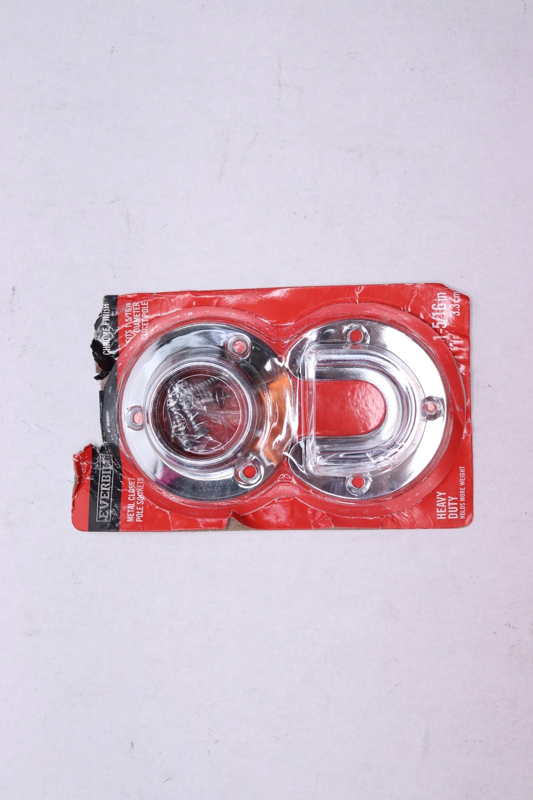 (2-Pk) Everbilt Closet Pole Sockets Metal 1-5/16 EH-WSTGDUS-325