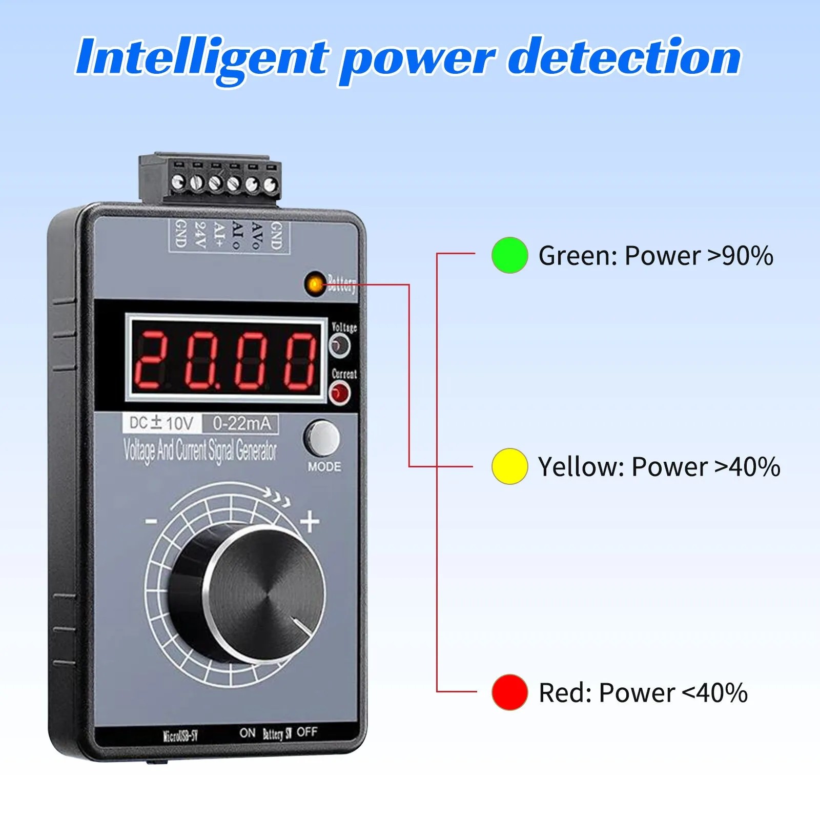 High-precision Handheld Signal Generator Analog Voltage 0-10V Current 4-20mA
